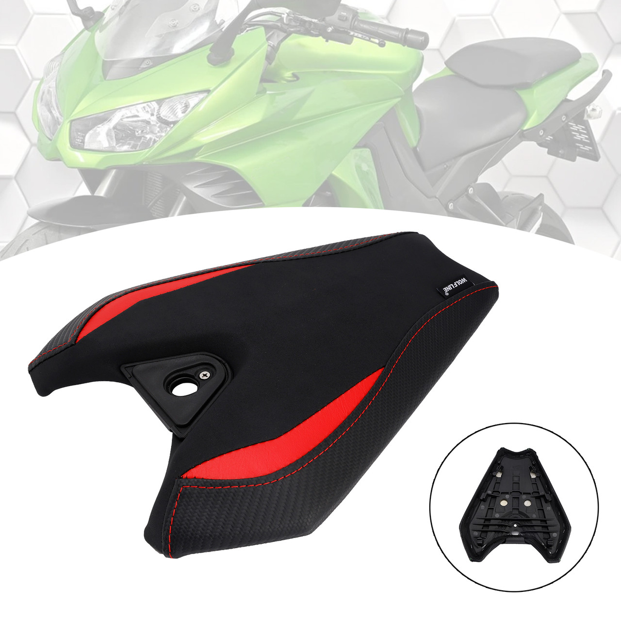 2014-2025 Kawasaki Z1000 Rear Seat Passenger Cushion Flat Red Generic