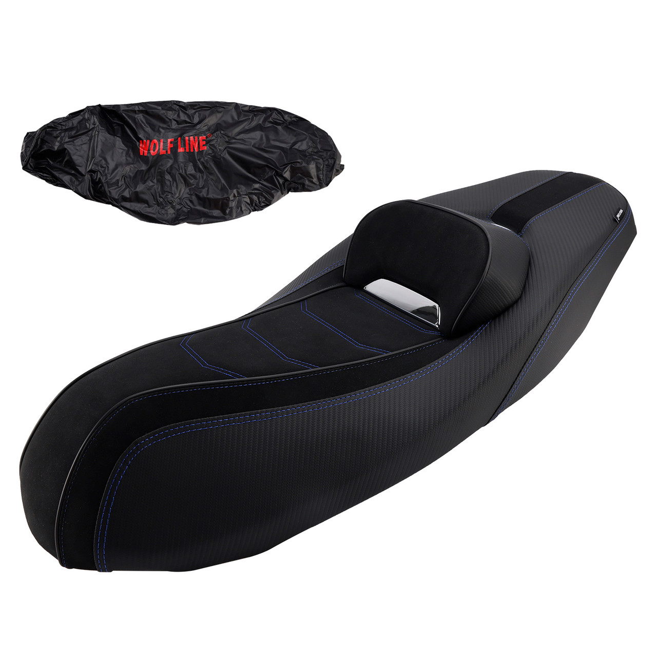2020-2023 Yamaha N-Max 155 Front Raider Seat Driver Cushion Pu Blue Generic