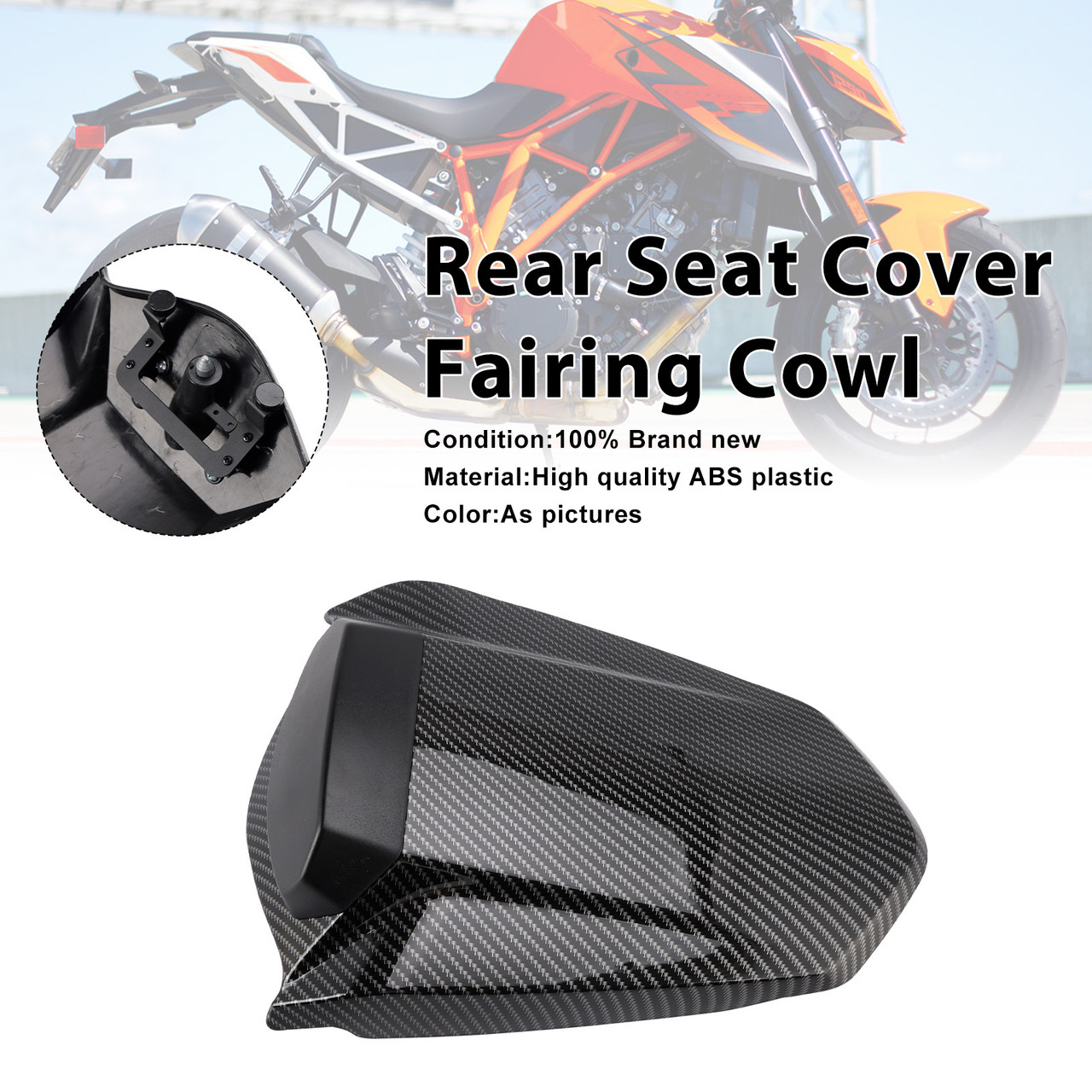 2014-2019 1290 Super Duke R Rear Seat Cover Fairing Cowl Carbon Generic