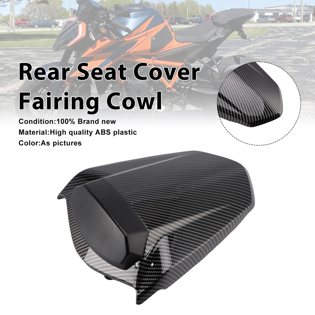 2014-2019 1290 Super Duke R Rear Seat Cover Fairing Cowl Carbon Generic