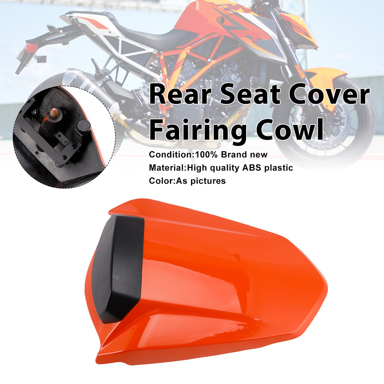 2014-2019 1290 Super Duke R Rear Seat Cover Fairing Cowl Orange Generic