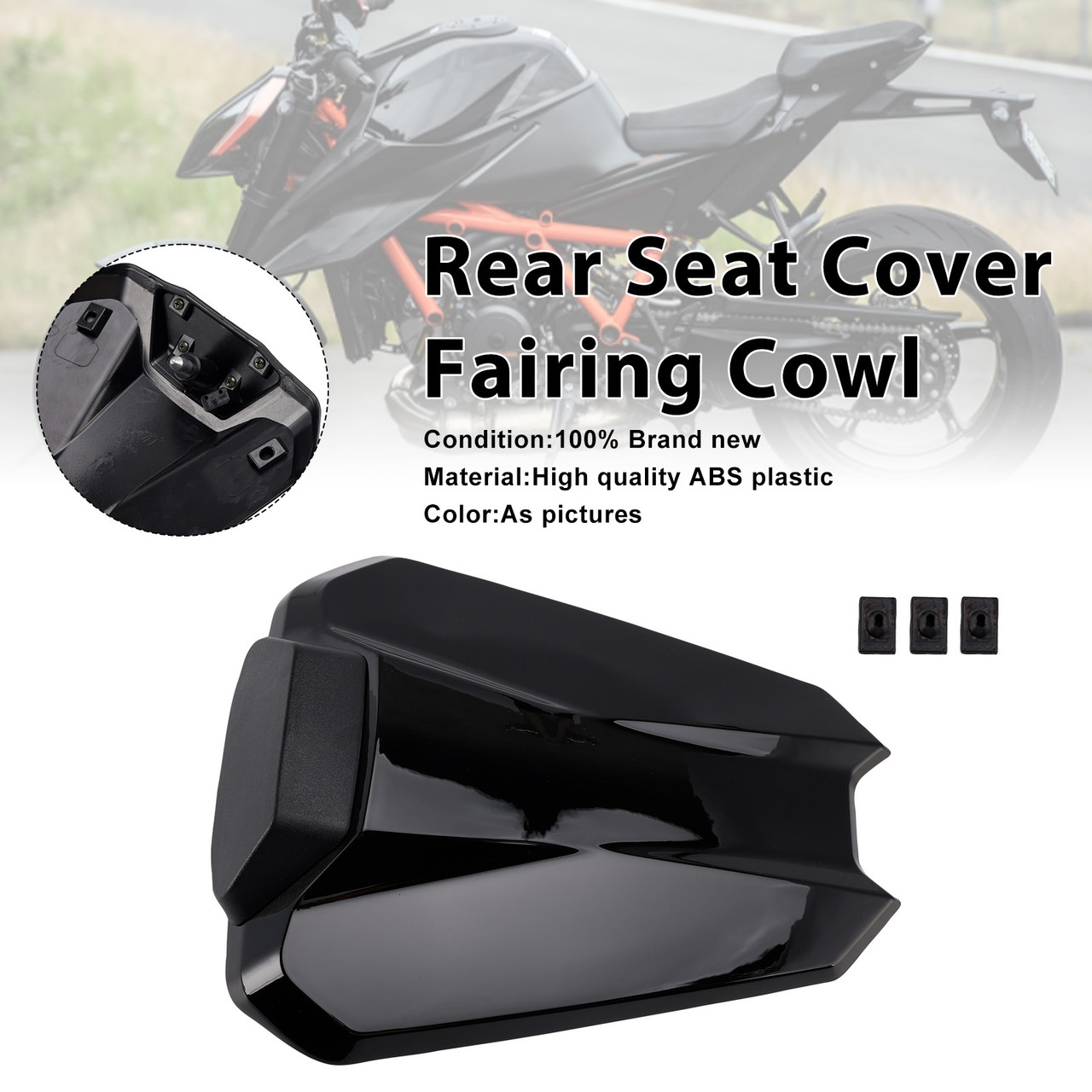 2020-2023 1290 Super Duke R Rear Seat Cover Fairing Cowl Black Generic
