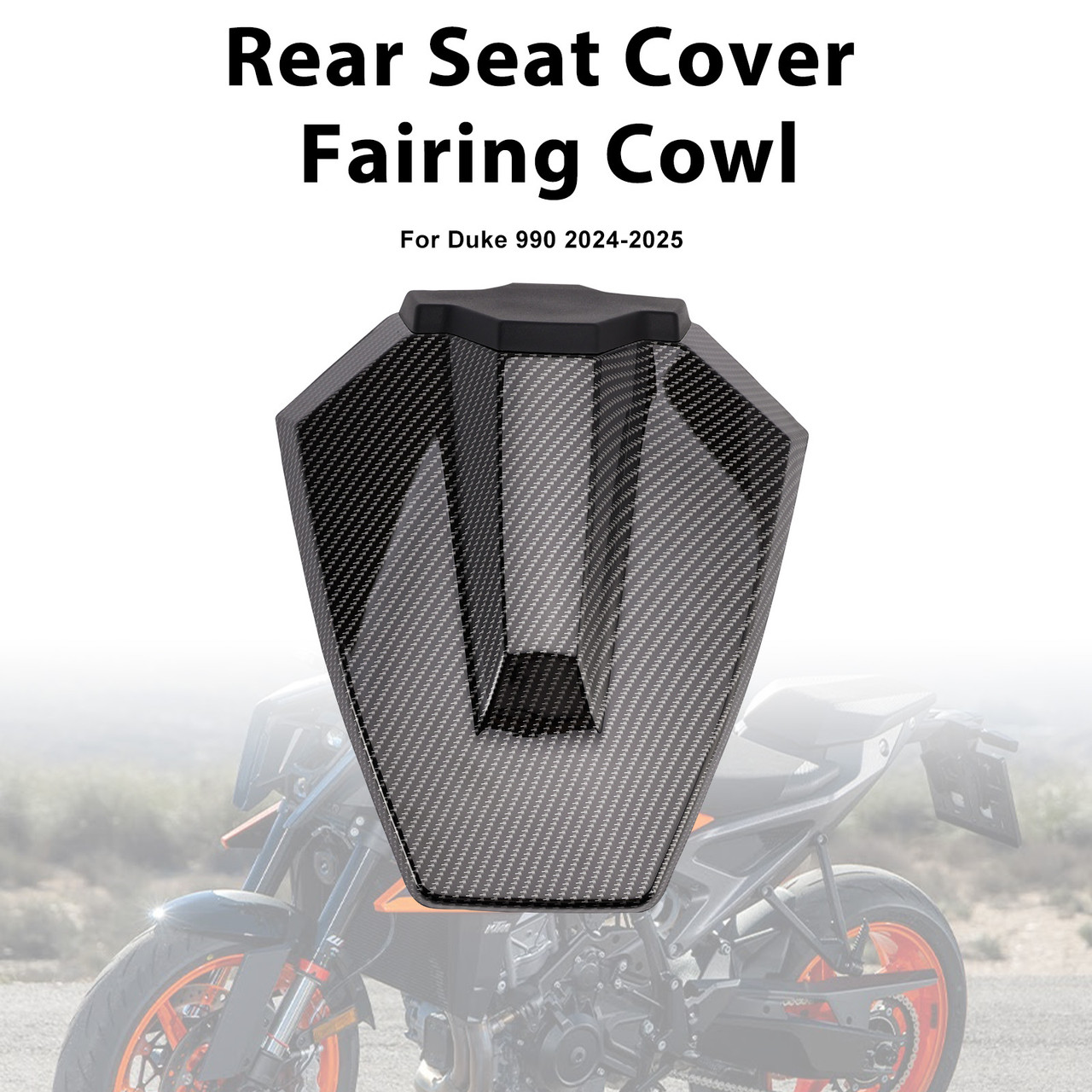 2024-2025 Duke 990 Rear Pillion Seat Cover Fairing Cowl Black Generic