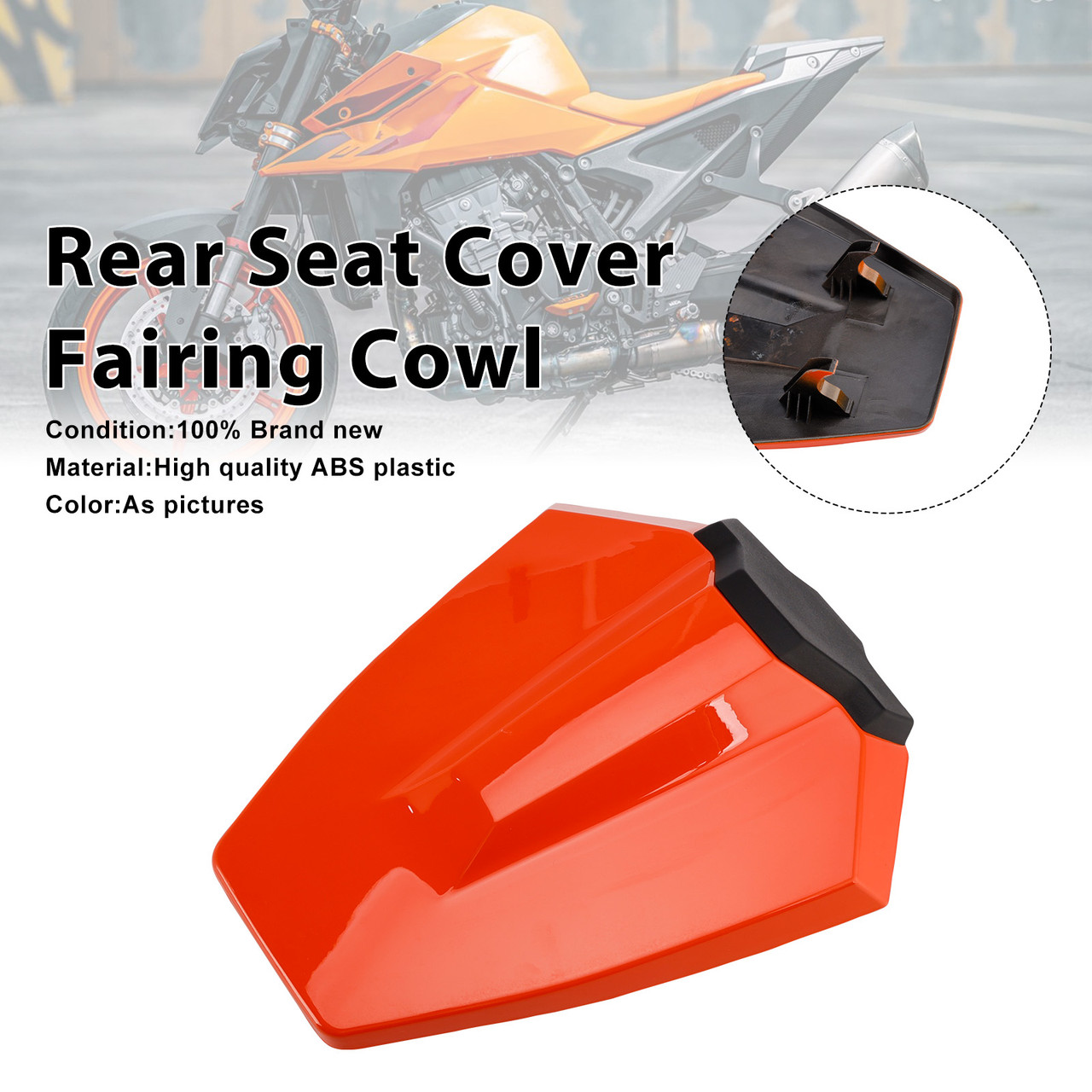 2024-2025 Duke 990 Rear Pillion Seat Cover Fairing Cowl Orange Generic