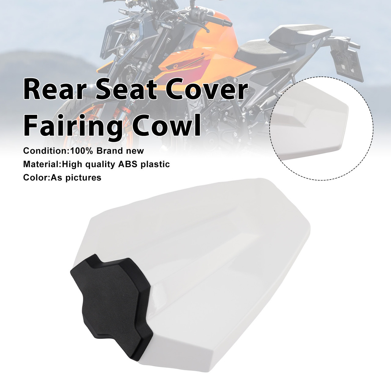 2024-2025 Duke 990 Rear Pillion Seat Cover Fairing Cowl White Generic