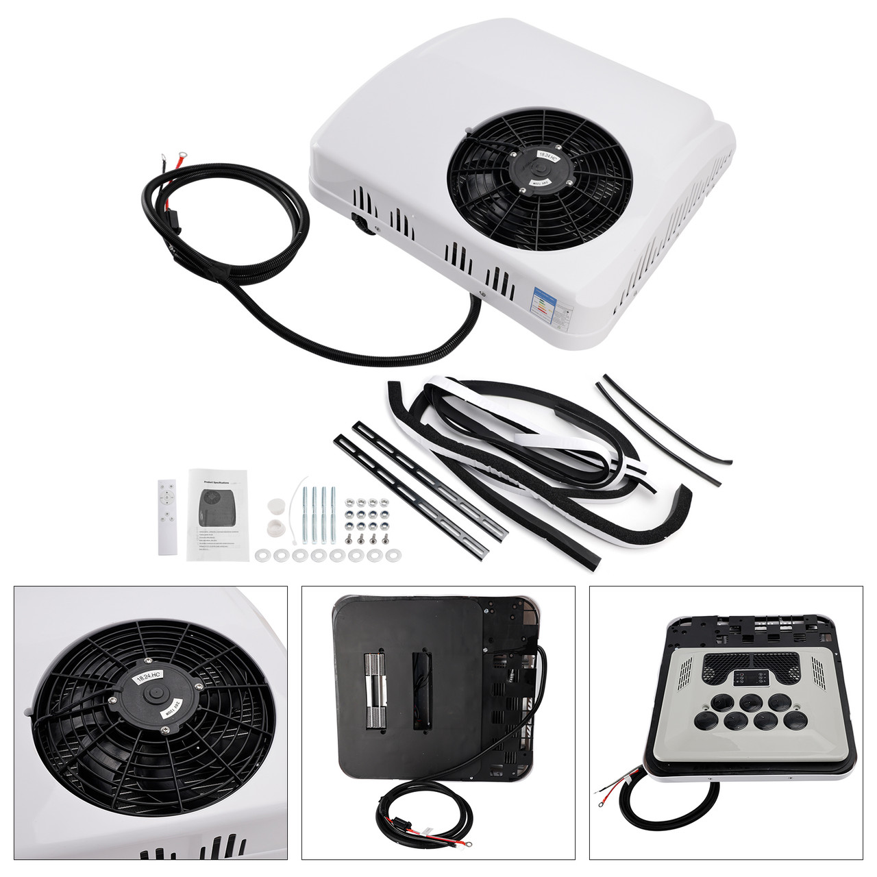 24V 6000 BTU RV Air Conditioner Heat Pump Non-Ducted AC Unit Heater/Cooling For Campers Trailers RV