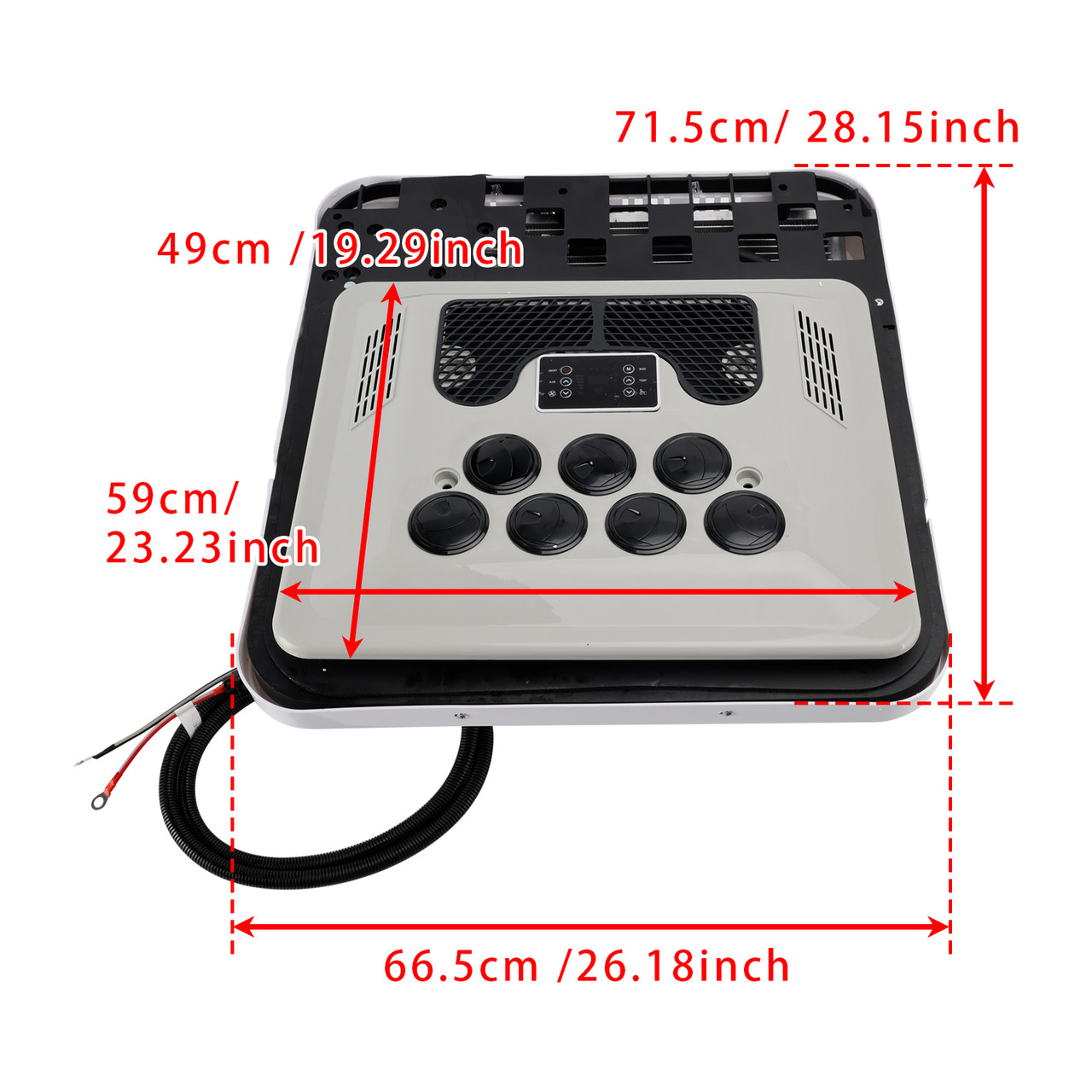 24V 6000 BTU RV Air Conditioner Heat Pump Non-Ducted AC Unit Heater/Cooling For Campers Trailers RV