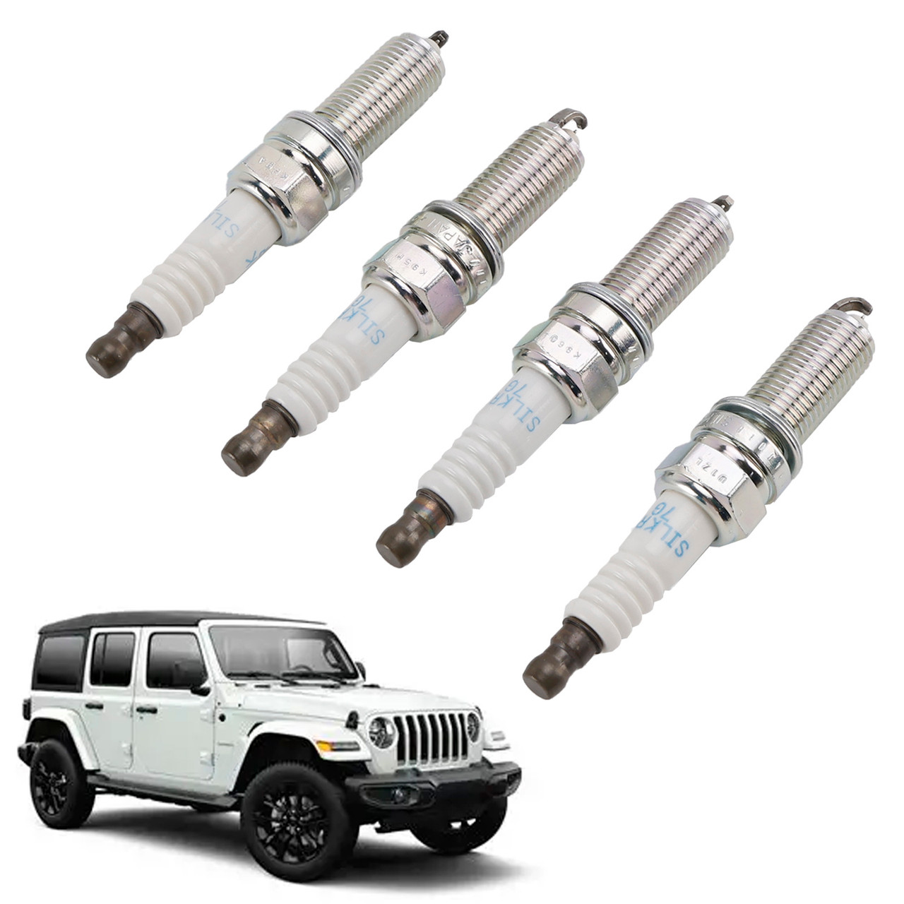 4Pcs Spark Plugs 68292346AA For Jeep Cherokee Wrangler 2.0 L4