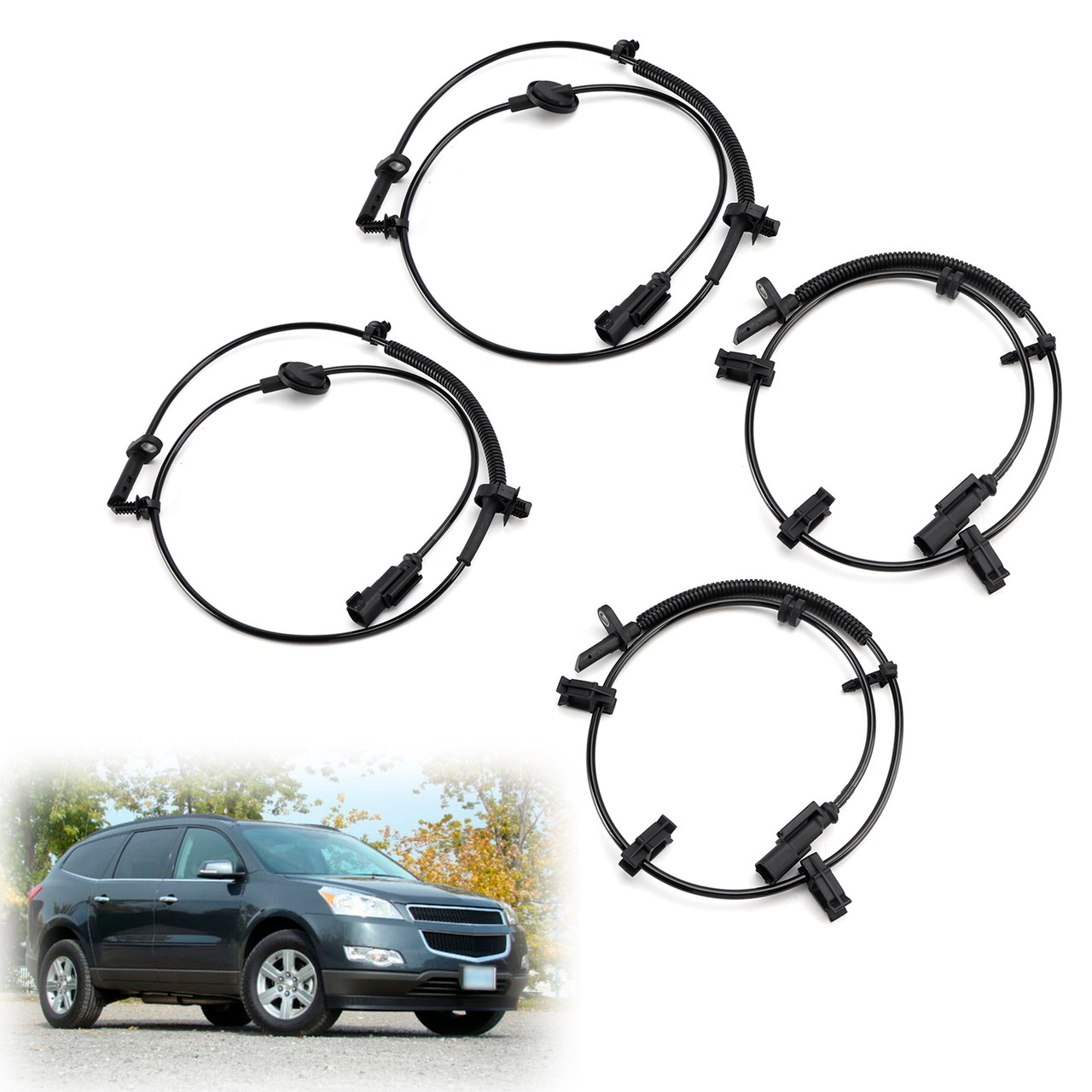 2009-2017 Chevy Traverse 3.6L 4PCS Front&Rear Side ABS Wheel Speed Sensor Generic