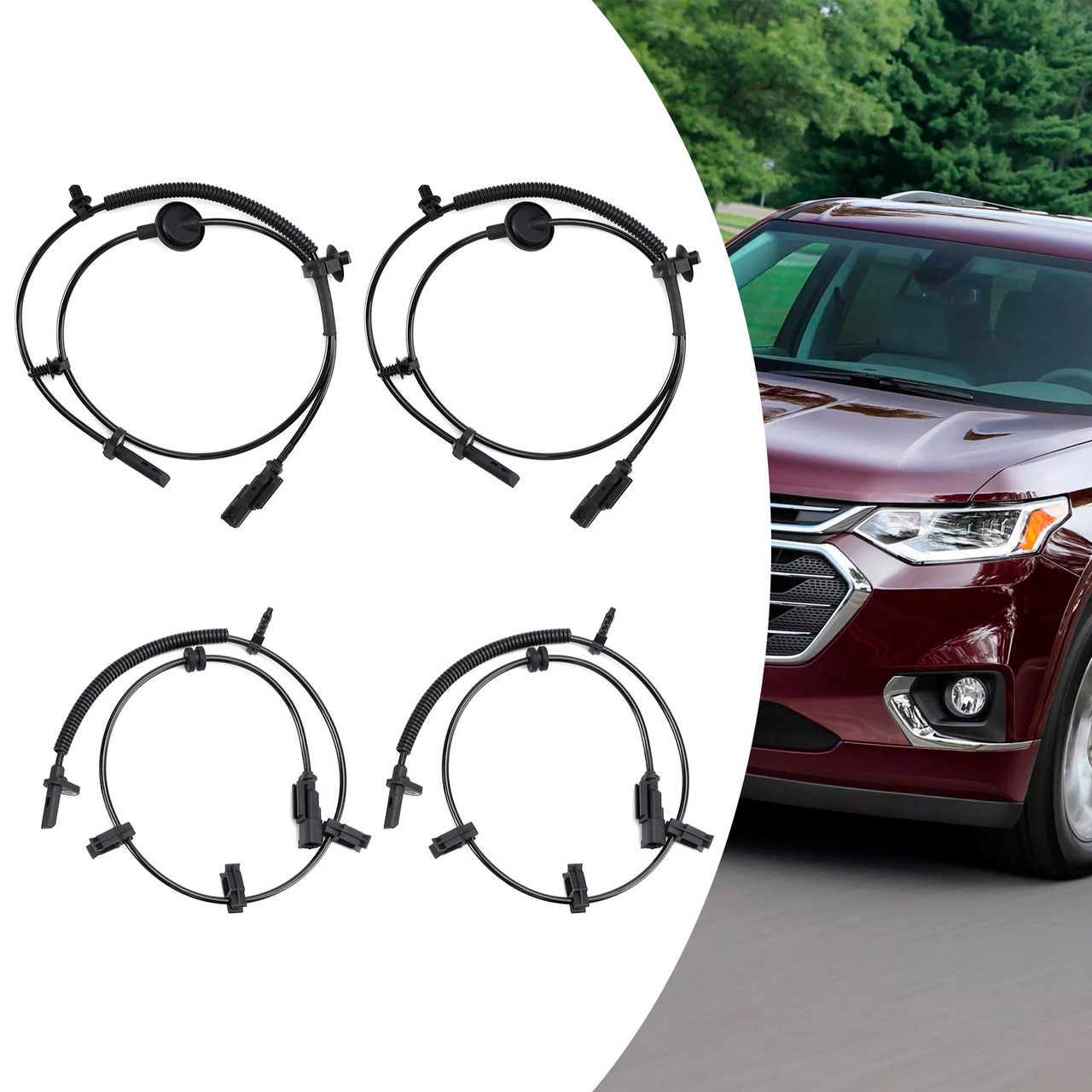 2009-2017 Chevy Traverse 3.6L 4PCS Front&Rear Side ABS Wheel Speed Sensor Generic