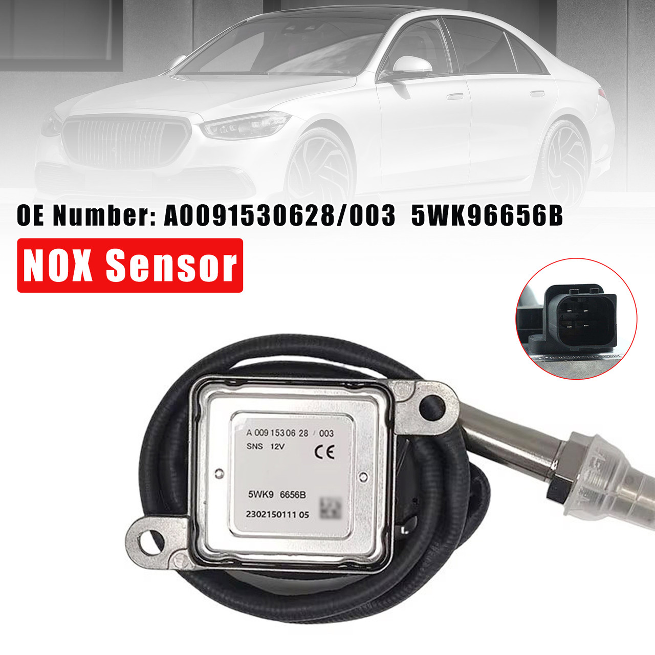 Diesel Inlet Nitrogen Oxide Sensor A0091530628 For Mercedes-Benz Detroit