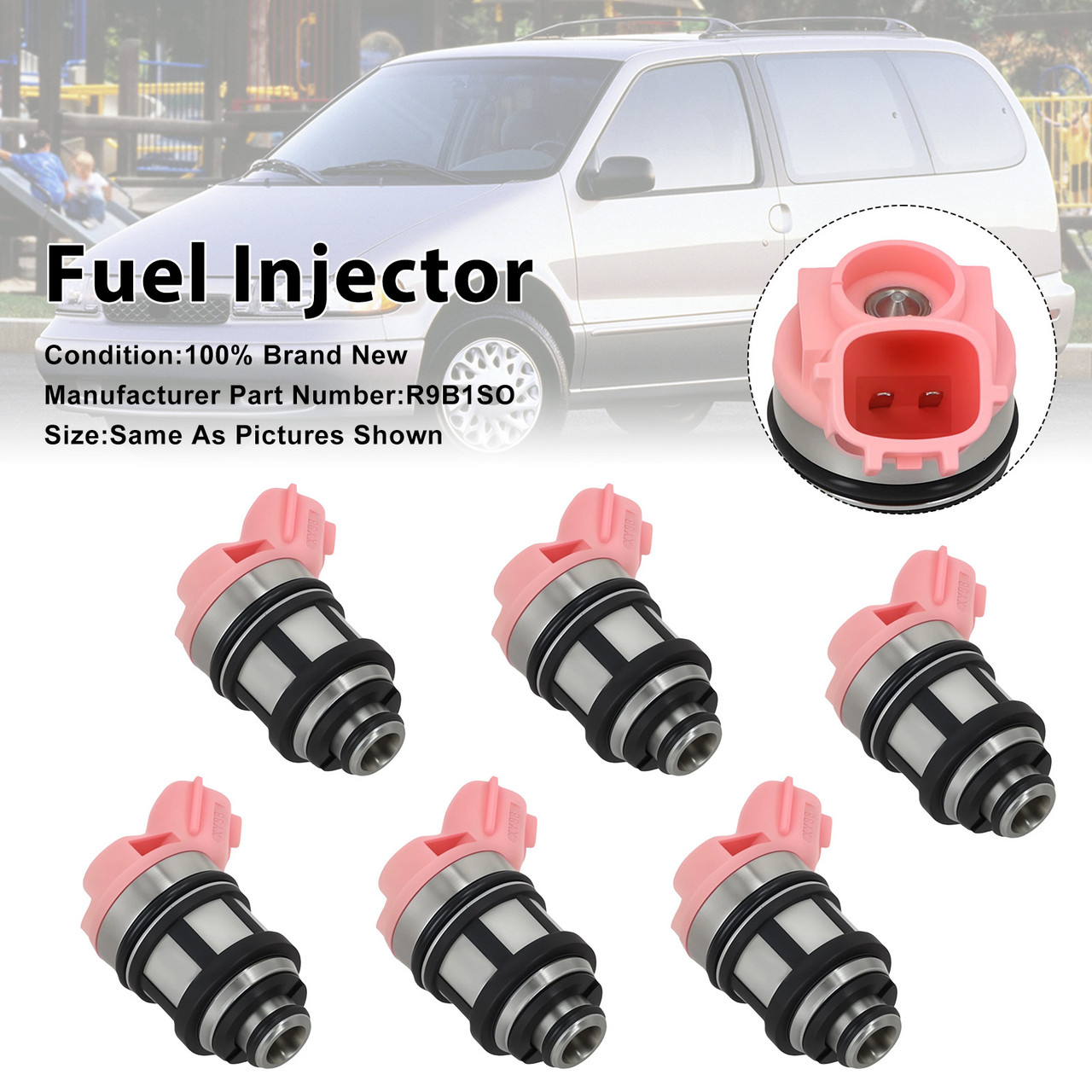 6Pcs Fuel Injector For Nissan Frontier Xterra Quest 3.3L V6 16600-9S200