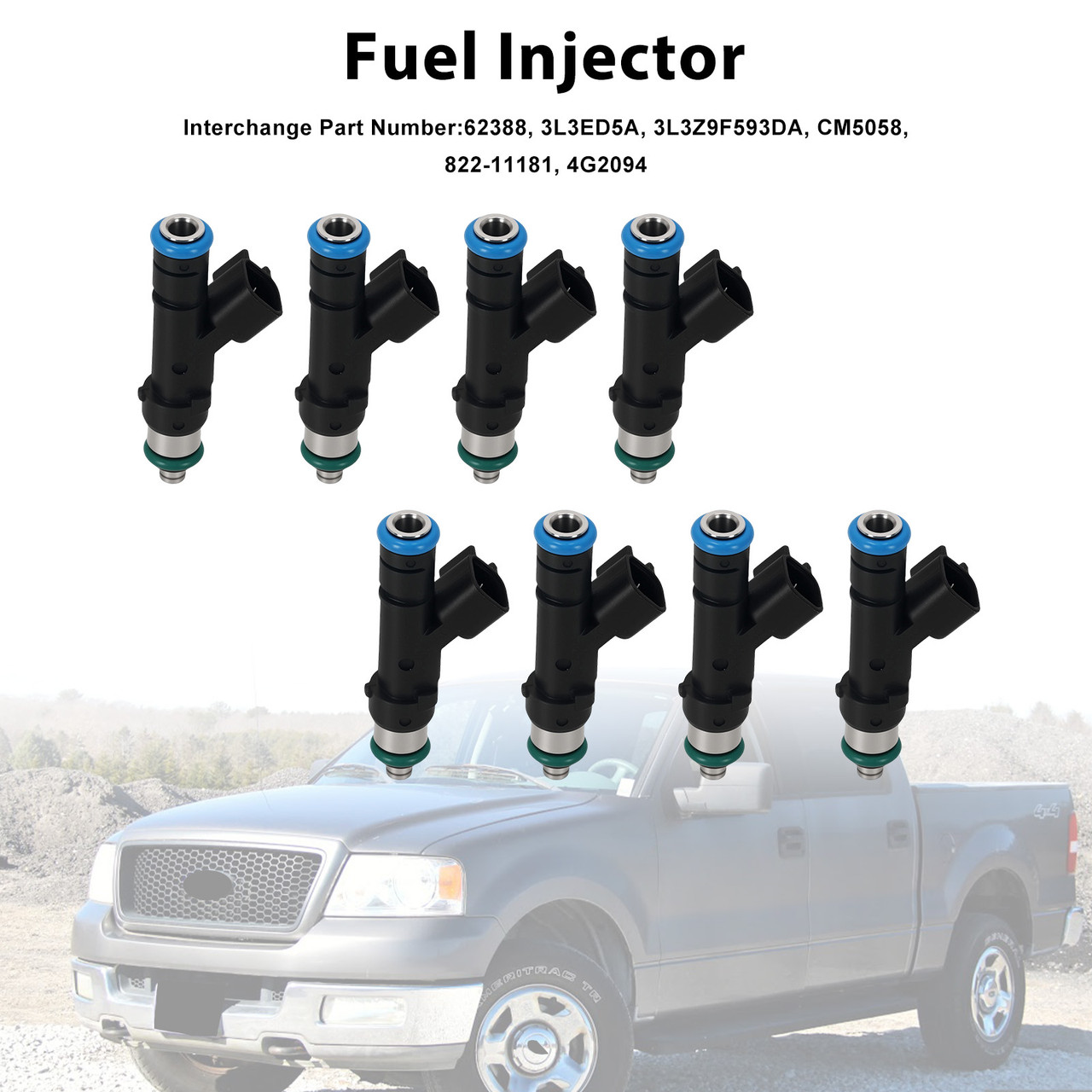 8Pcs Fuel Injector For Ford F-150 Lariat 5.4L V8 04 0280158003