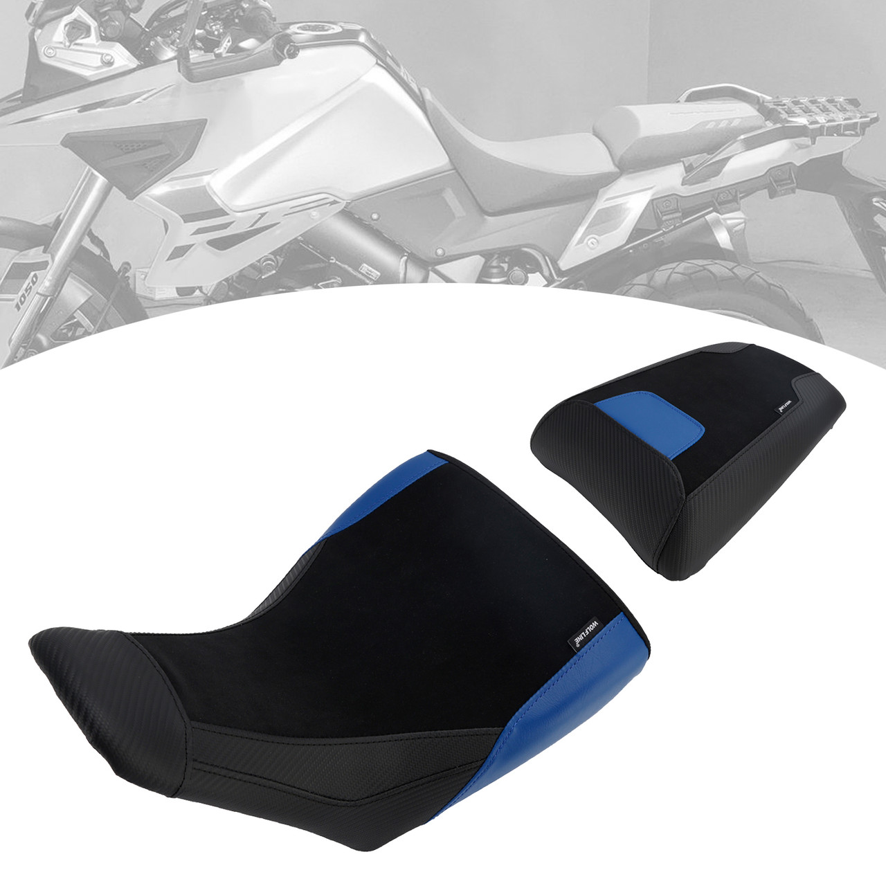 2023-2025 Suzuki V-Strom DL1050 Front & Rear Seat Driver Cushion Lower Blue Generic