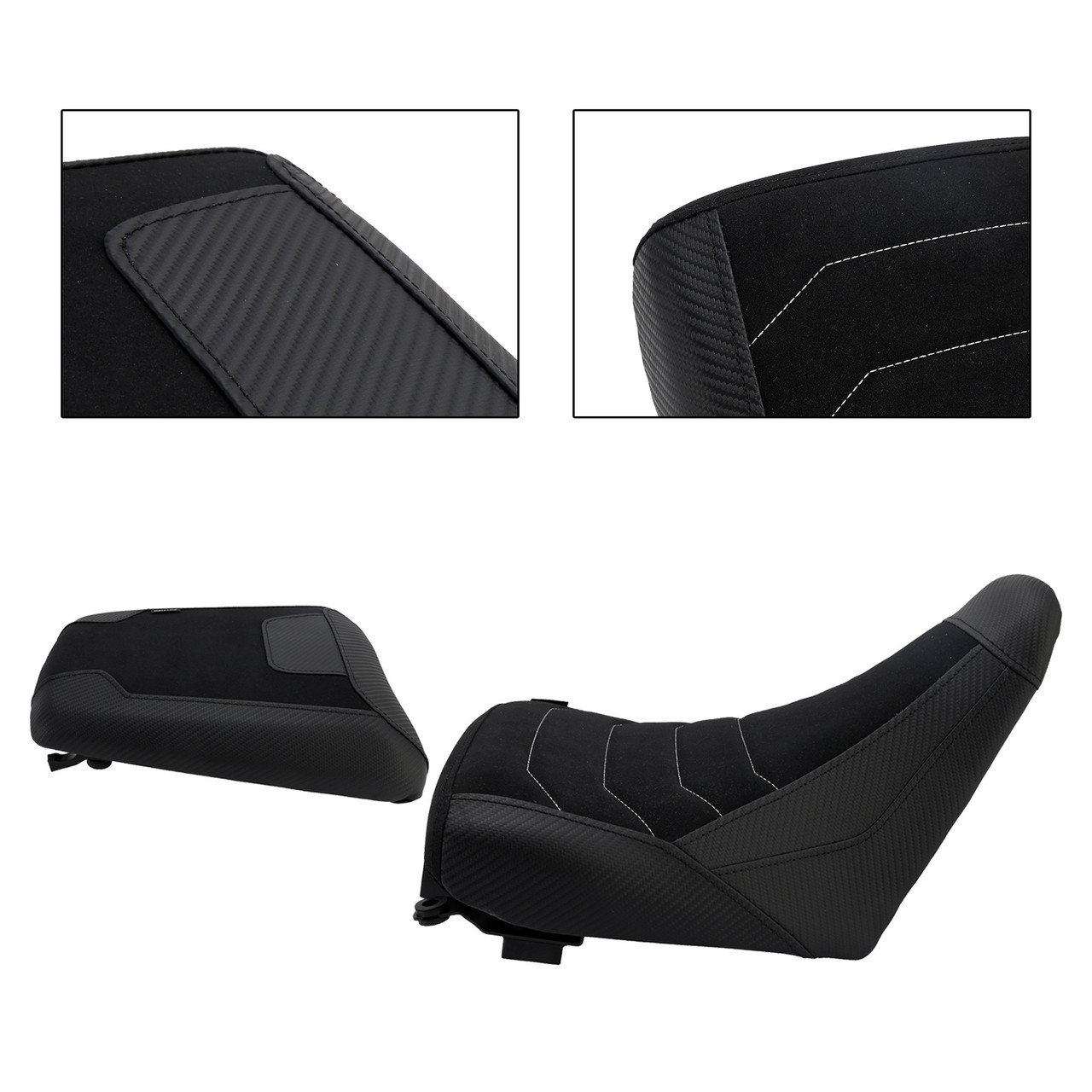 2023-2025 Suzuki V-Strom DL1050 Front & Rear Seat Driver Cushion Black Generic