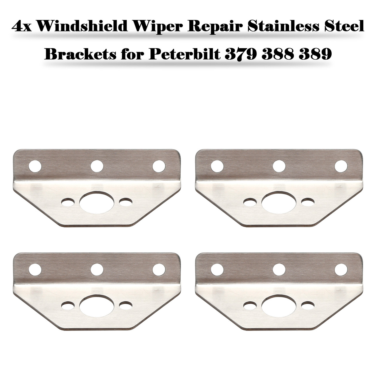 4x Windshield Wiper Repair Stainless Steel Brackets for Peterbilt 379 388 389