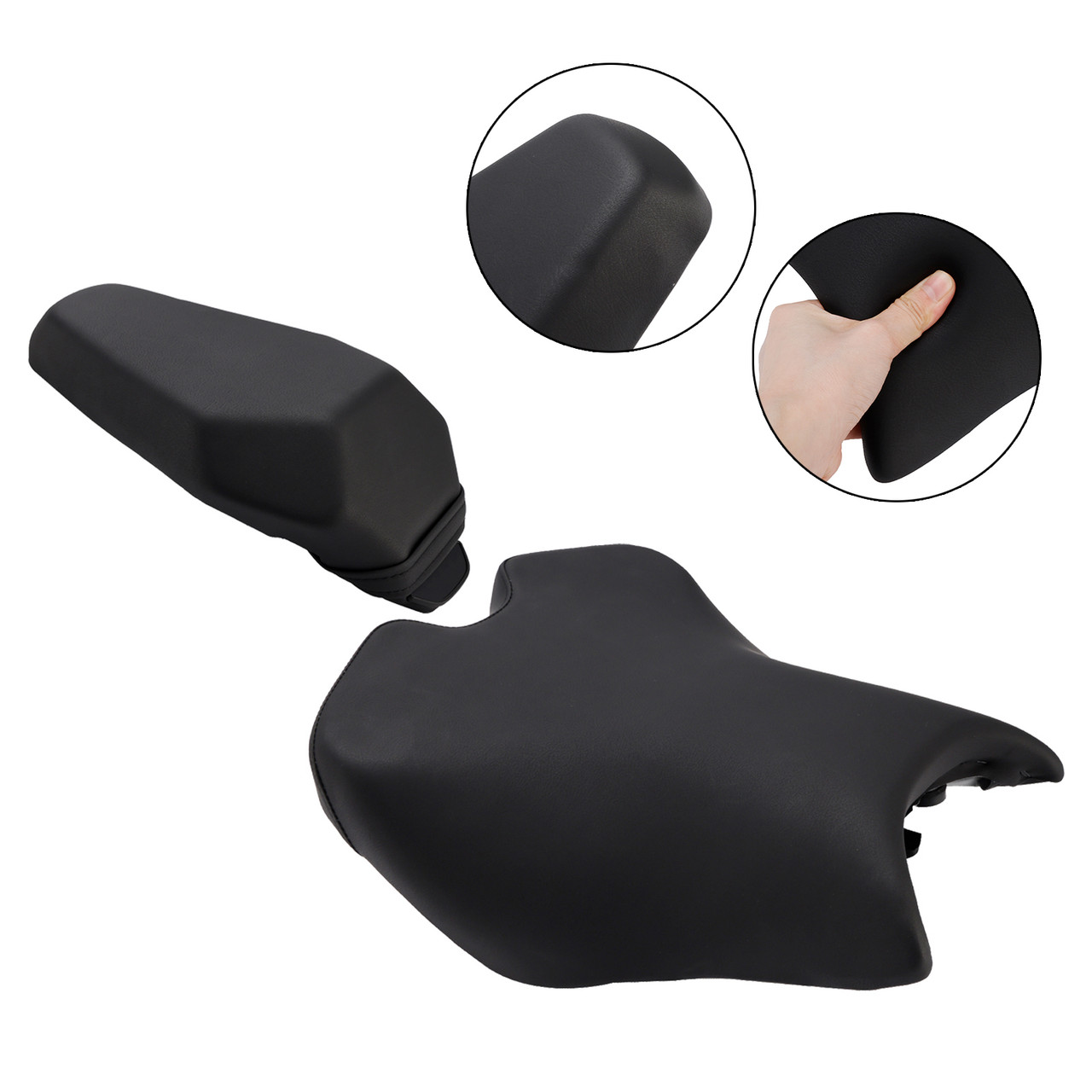 2025 Kawasaki Ninja Z900 Thickened Front&Rear Seat Driver Cushion Pu Black Generic
