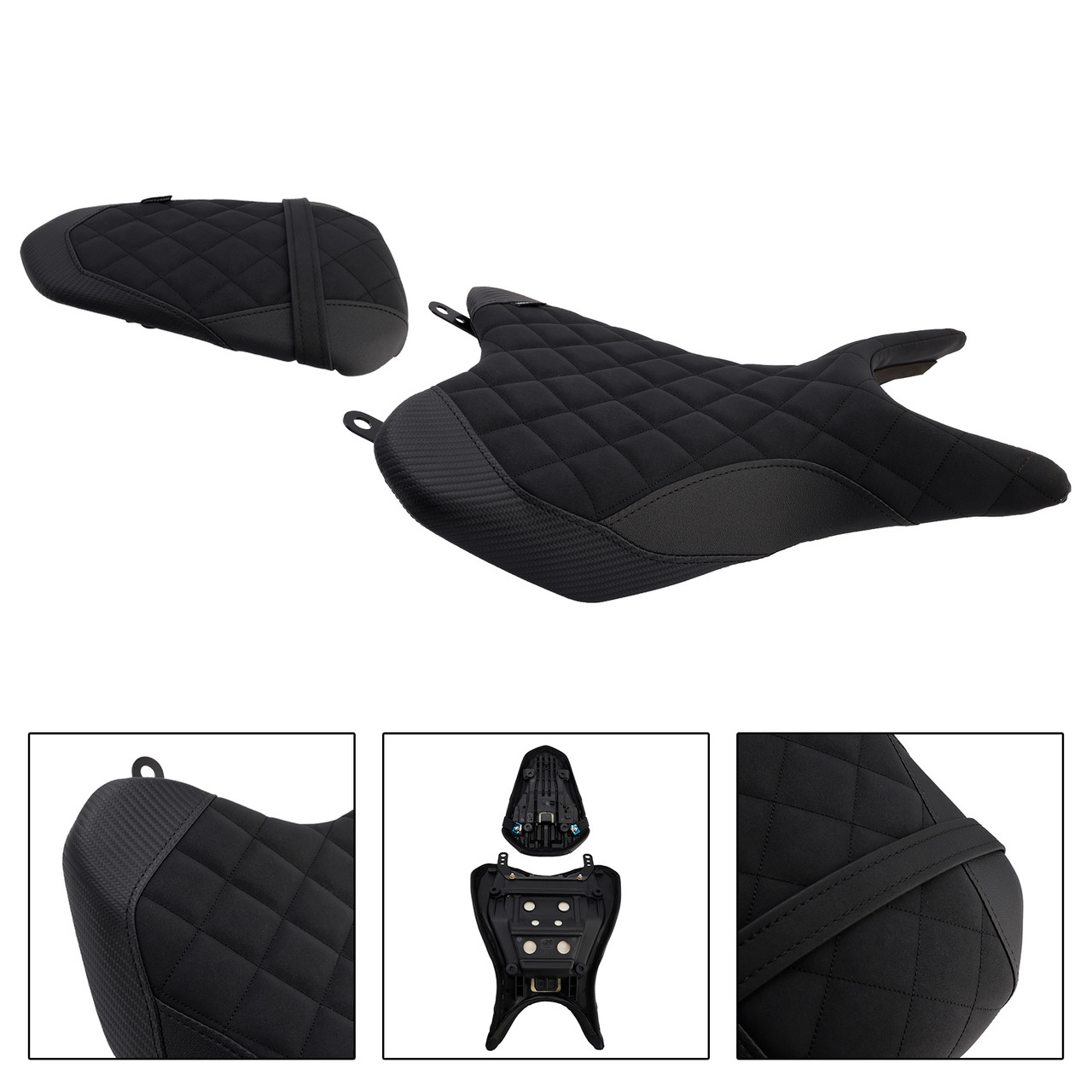 2025 Yamaha Yzf-R3 Mt-03 Front & Rear Seat Driver Cushion Black Generic