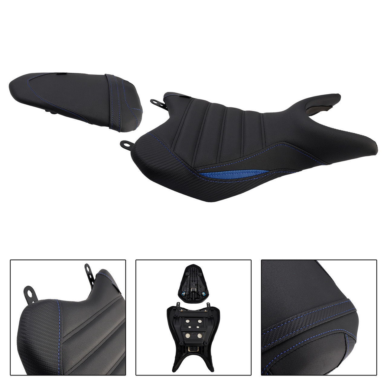 2025 Yamaha Yzf-R3 Mt-03 Front & Rear Seat Driver Cushion Blue Generic