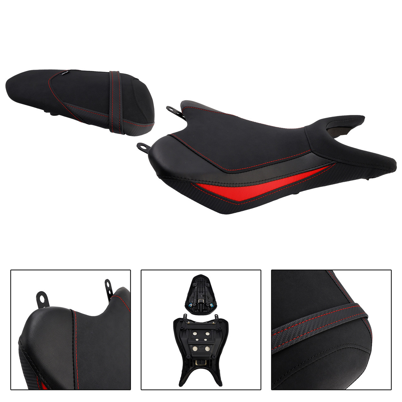 2025 Yamaha Yzf-R3 Mt-03 Front & Rear Seat Driver Cushion Red Generic