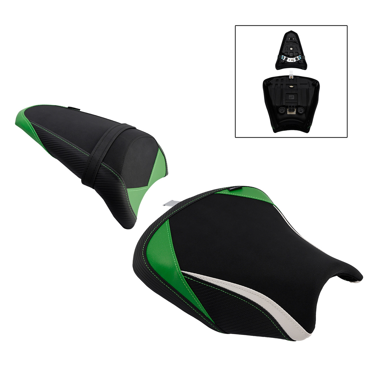 2017-2025 Kawasaki Ninja 650 Z650 Front & Rear Seat Driver Cushion White Generic