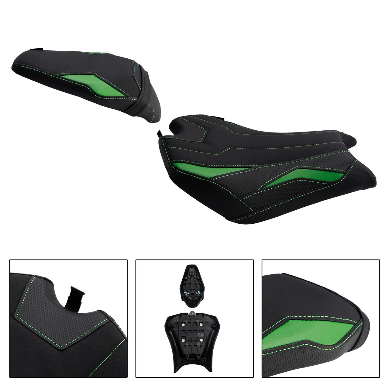 2025 Kawasaki Z900 Zr900-F Front & Rear Seat Driver Cushion Green Generic