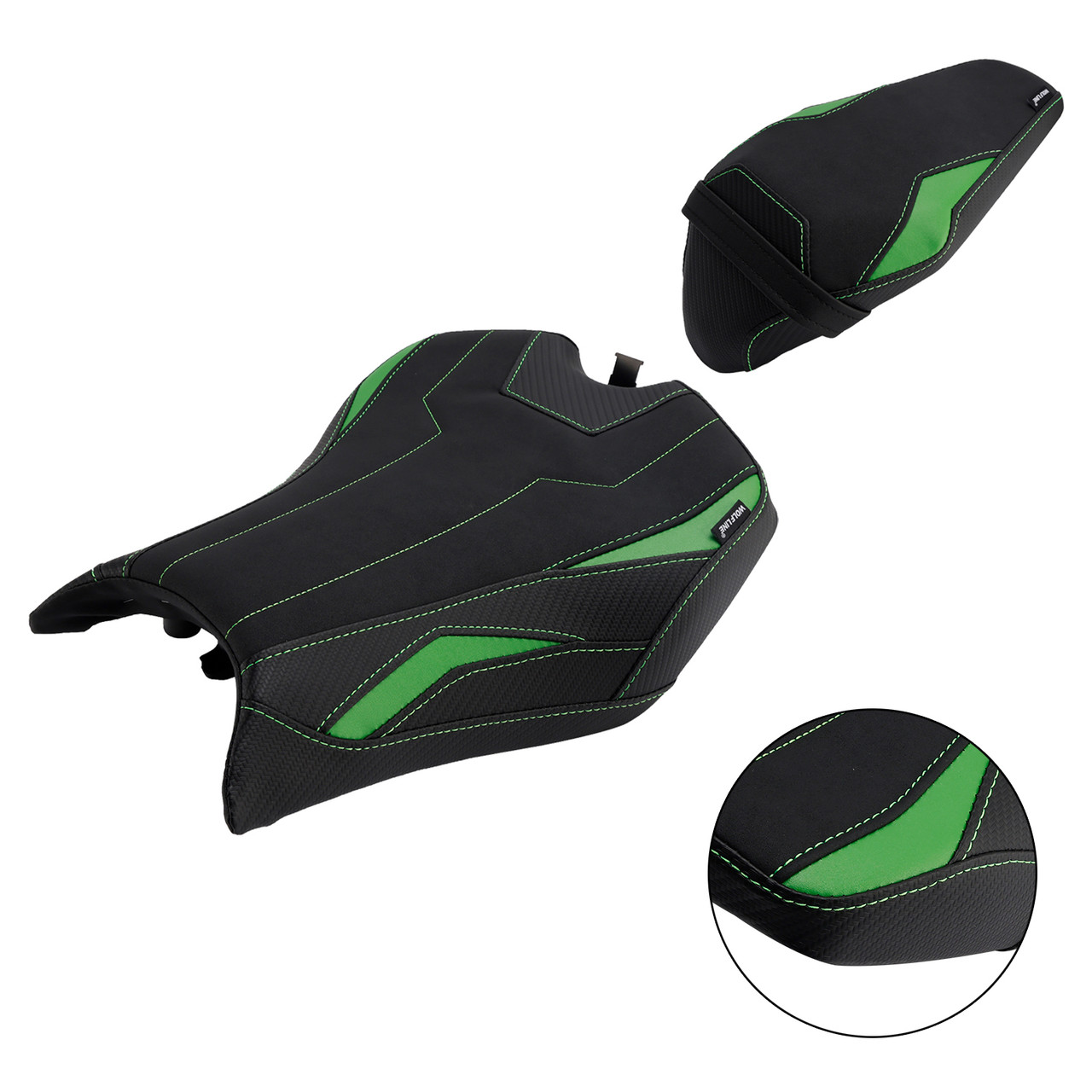 2025 Kawasaki Z900 Zr900-F Front & Rear Seat Driver Cushion Green Generic