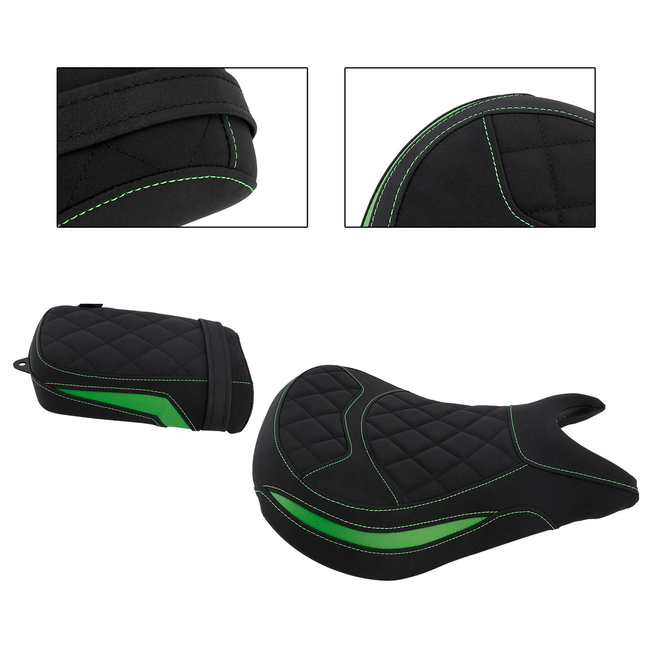 2024-2025 Kawasaki Eliminator 500 Front & Rear Seat Driver Cushion Lower Green Generic