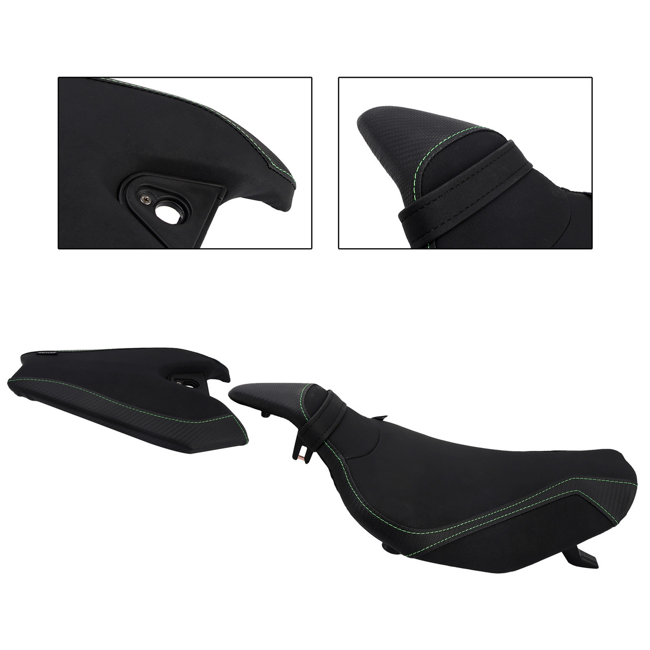 2014-2025 Kawasaki Z1000 Front & Rear Seat Driver Cushion Black Generic