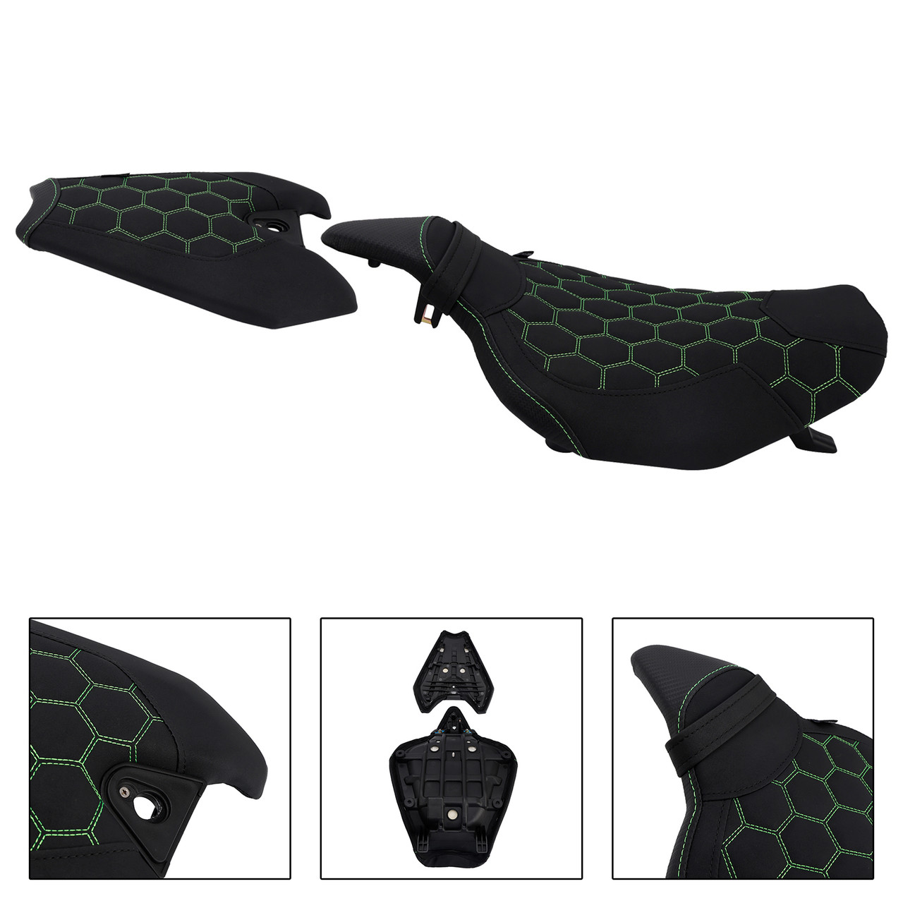 2014-2025 Kawasaki Z1000 Front & Rear Seat Driver Cushion GRN Generic