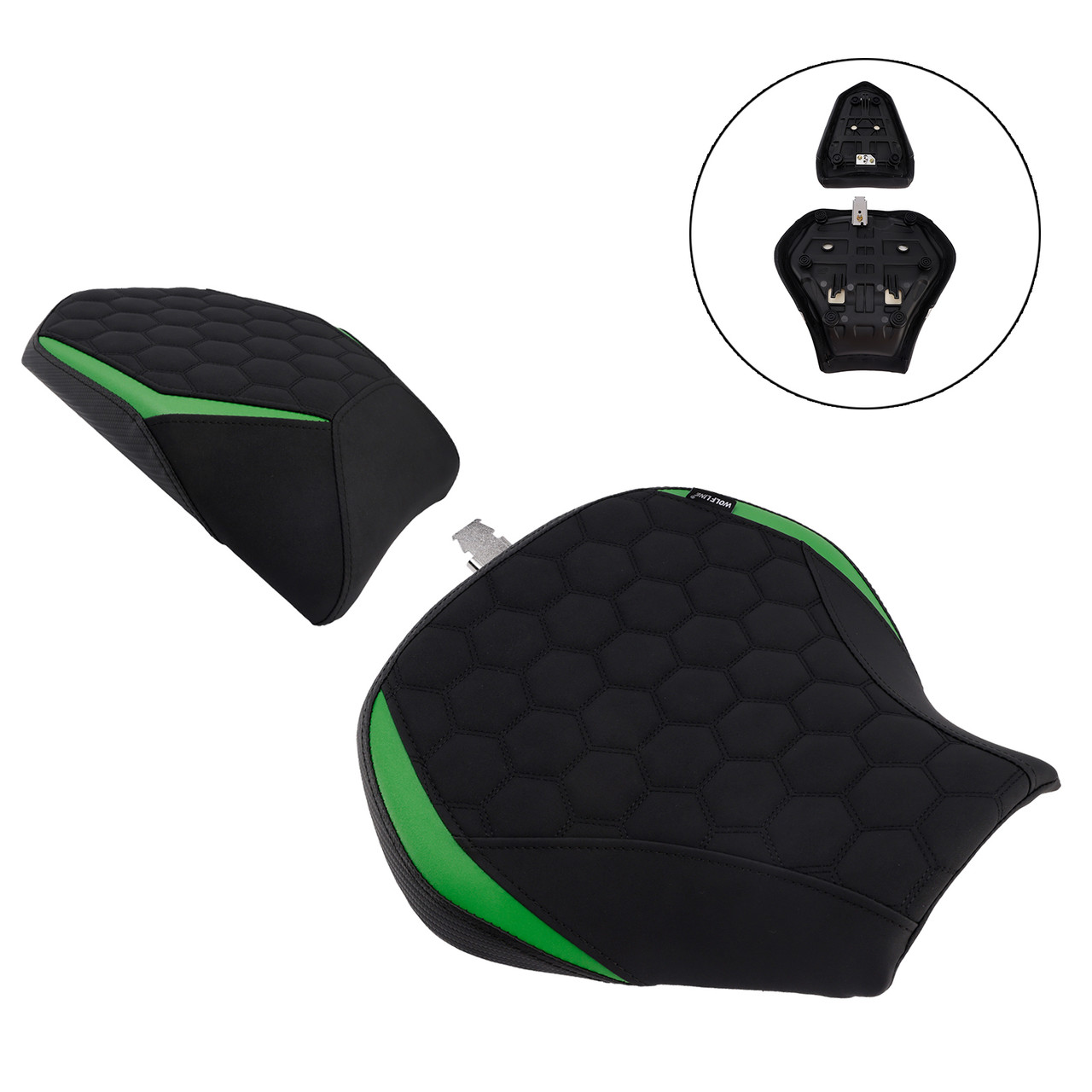 2022-2025 Kawasaki Ninja H2 Sx Front&Rear Seat Driver Cushion GRN Generic