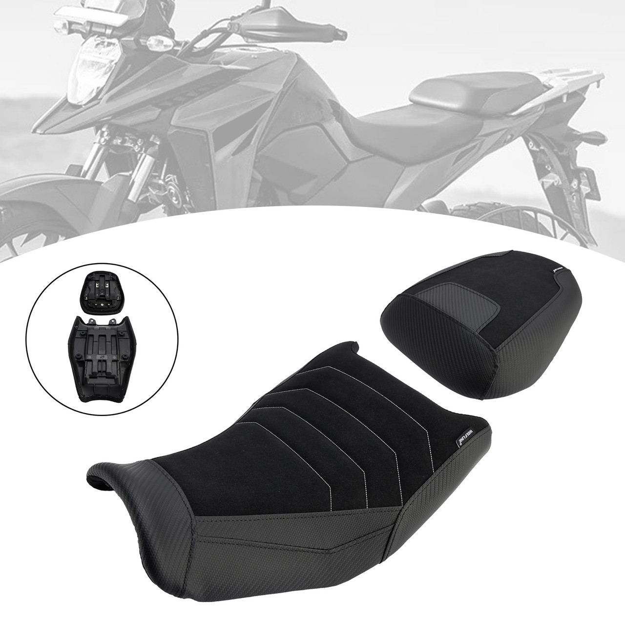 2024-2025 Suzuki V-Strom250Sx Front&Rear Seat Driver Cushion Lower Black Generic