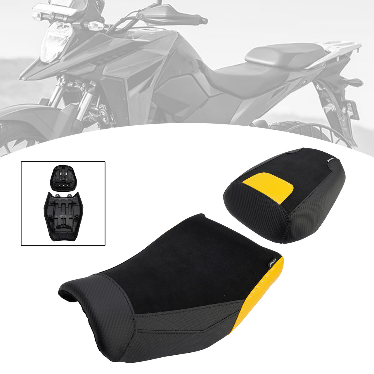 2024-2025 Suzuki V-Strom250Sx Front&Rear Raider Passenger Cushion Kit Yellow Generic