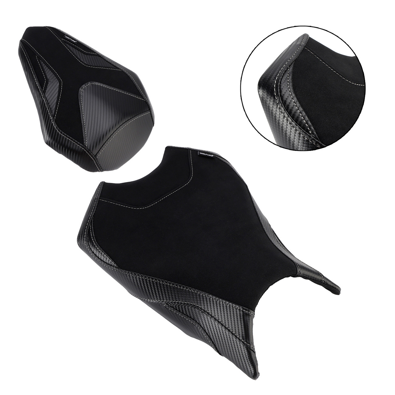 2017-2024 Honda Cbr250Rr Front&Rear Raider Passenger Cushion Kit Black Generic