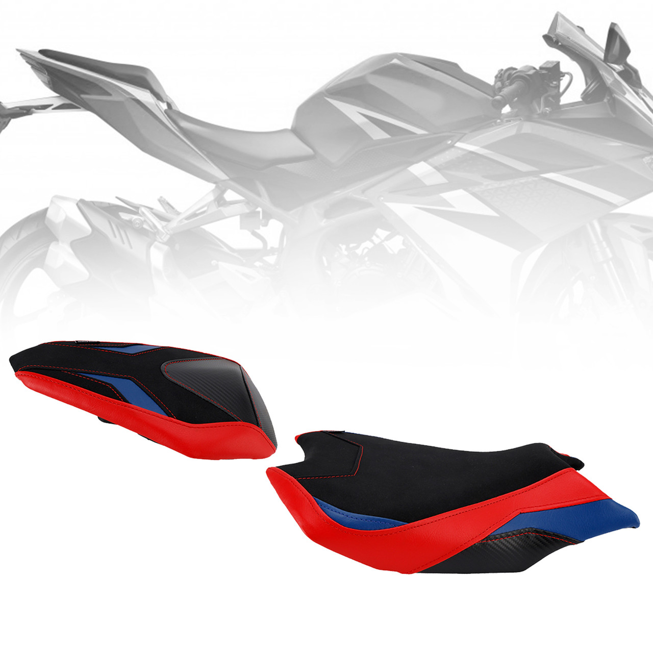 2017-2024 Honda Cbr250Rr Front&Rear Raider Passenger Cushion Kit Red Generic