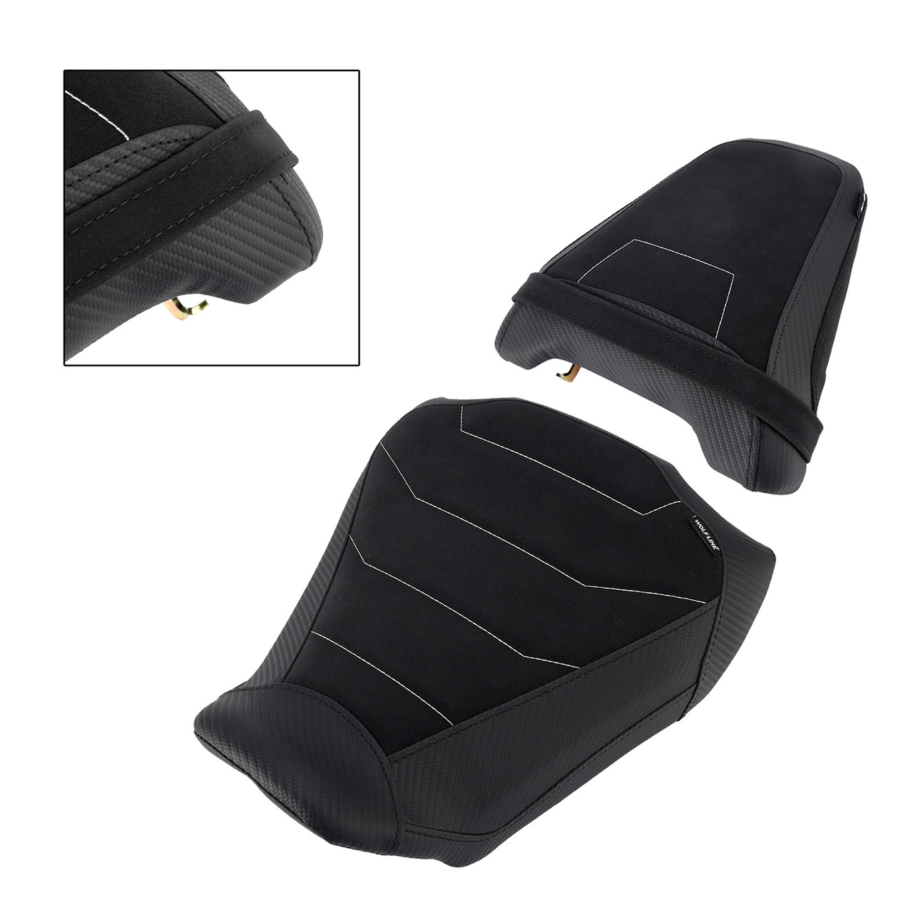 2024-2025 Honda Cb650R Cbr650R Front&Rear Raider Passenger Cushion Kit Black Generic