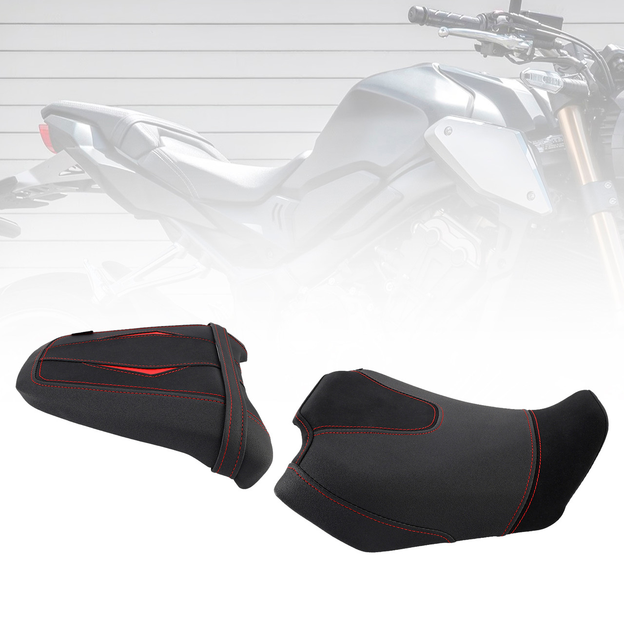 2024-2025 Honda Cb650R Cbr650R Front&Rear Raider Passenger Cushion Kit BLK Generic