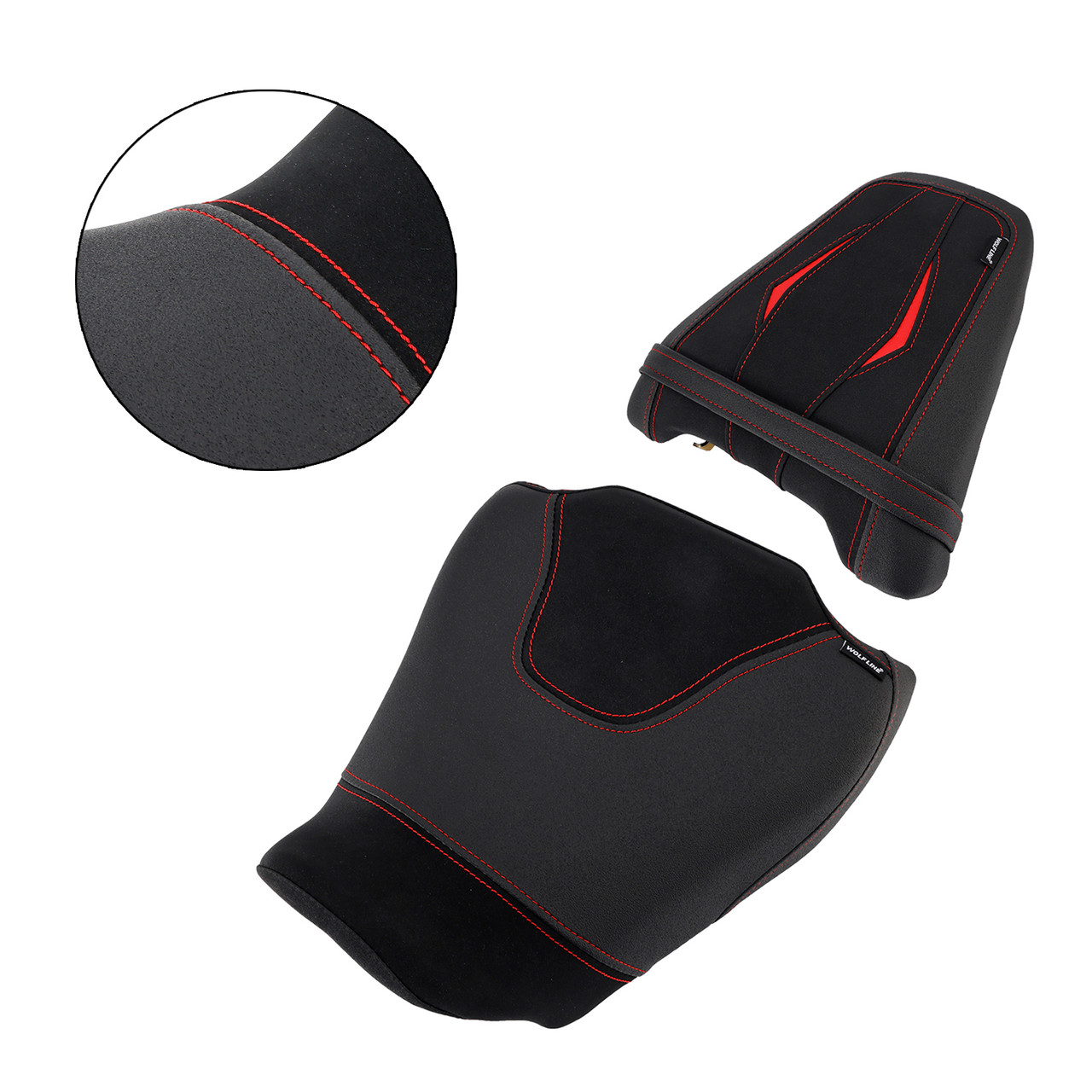 2024-2025 Honda Cb650R Cbr650R Front&Rear Raider Passenger Cushion Kit BLK Generic