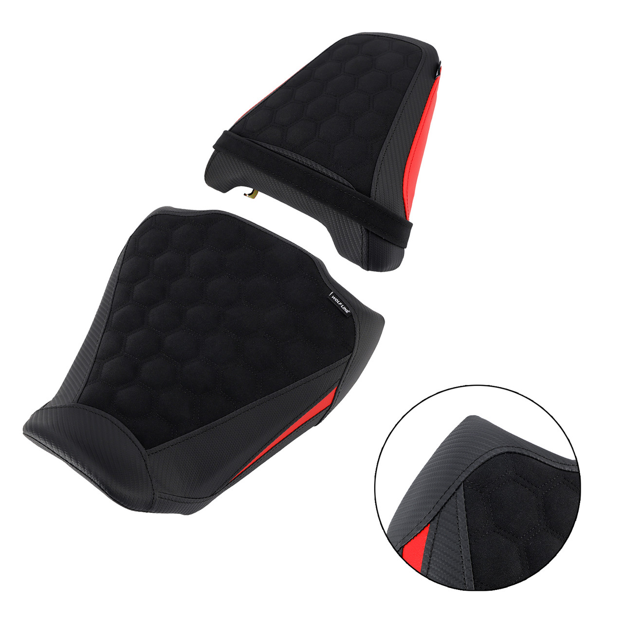 2024-2025 Honda Cb650R Cbr650R Front&Rear Raider Passenger Cushion Kit RED Generic