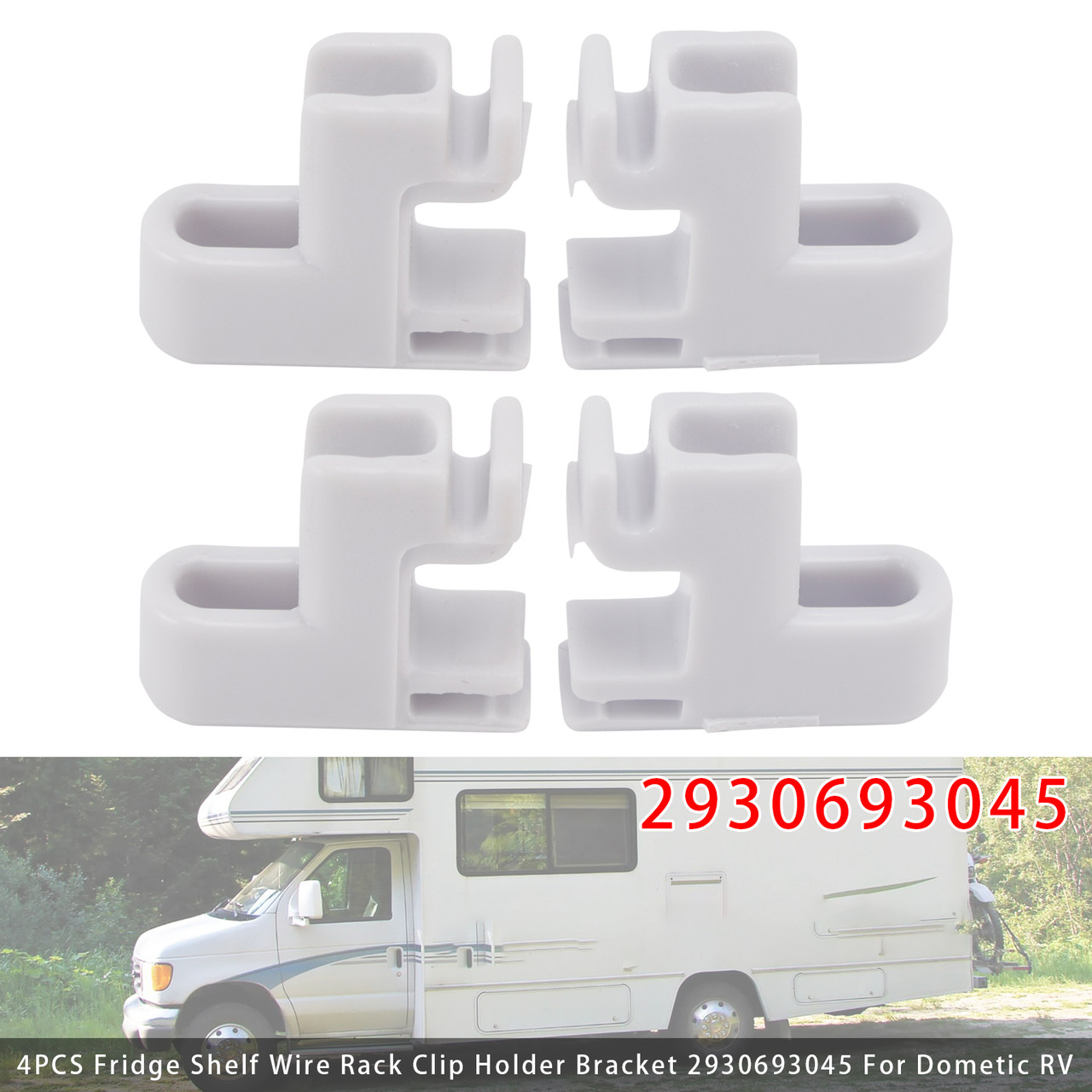 4PCS Fridge Shelf Wire Rack Clip Holder Bracket 2930693045 For Dometic Rv