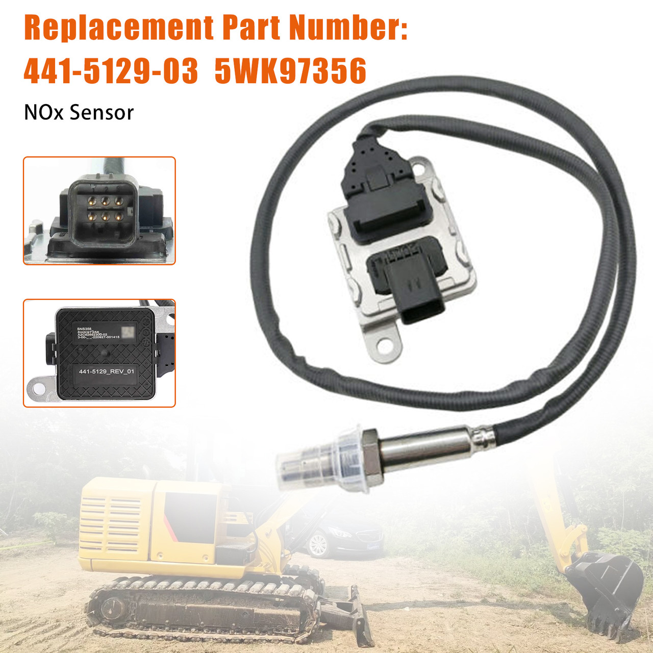 441-5129-03 5WK97356 Nitrogen Oxide Nox Sensor For CAT Caterpillar