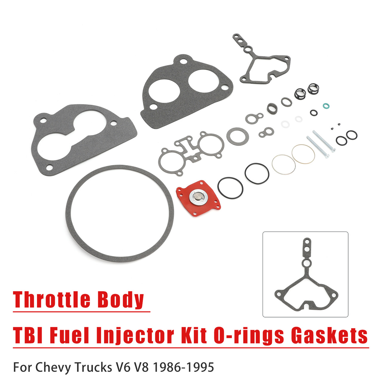 1991-1995 For Oldsmobile Truck 4.3L engines Throttle Body TBI Fuel Injector Kit O-rings Gaskets Generic