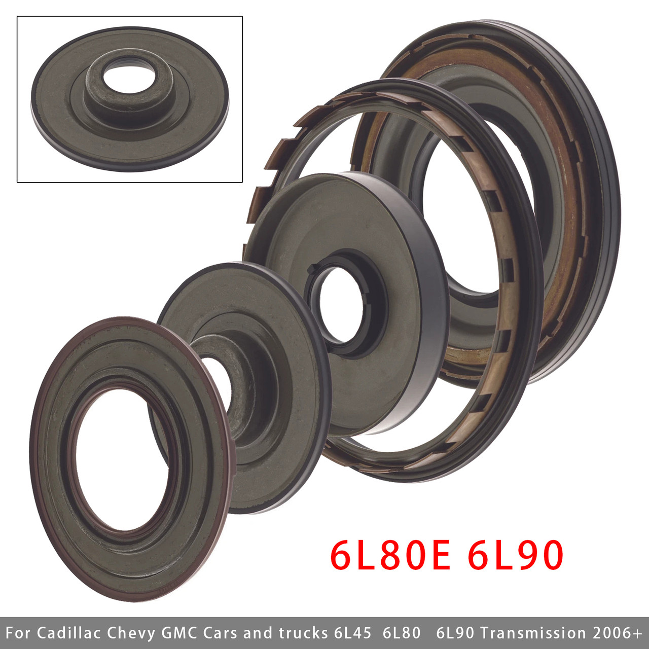 2006+ Cadillac GMC Cars and trucks 5PCS 6L80E 6L90 Transmission Bonded Clutch Piston Set Generic