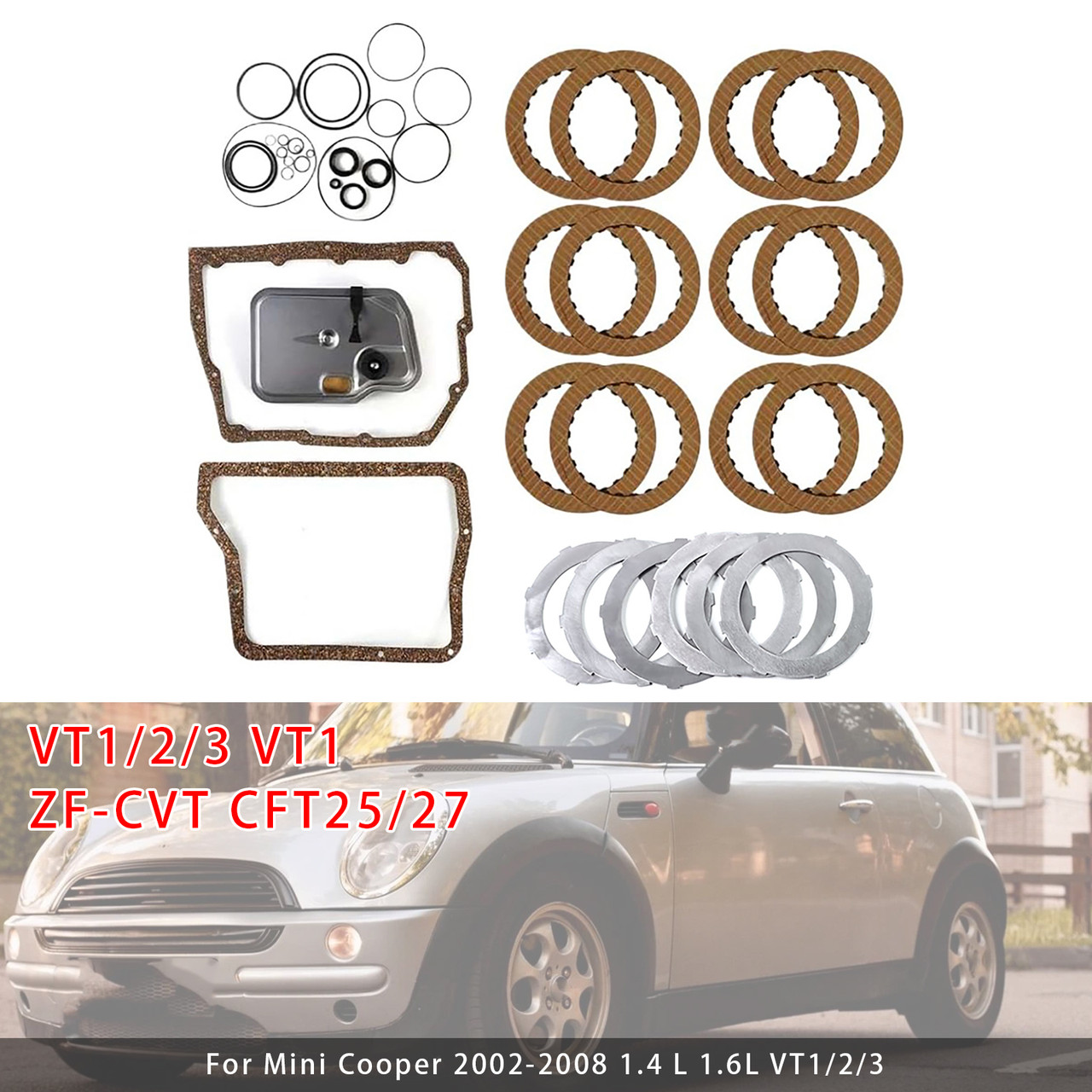 2002-2008 Mini Cooper VT1/2/3 Auto Transmission Master Rebuild Kit Generic