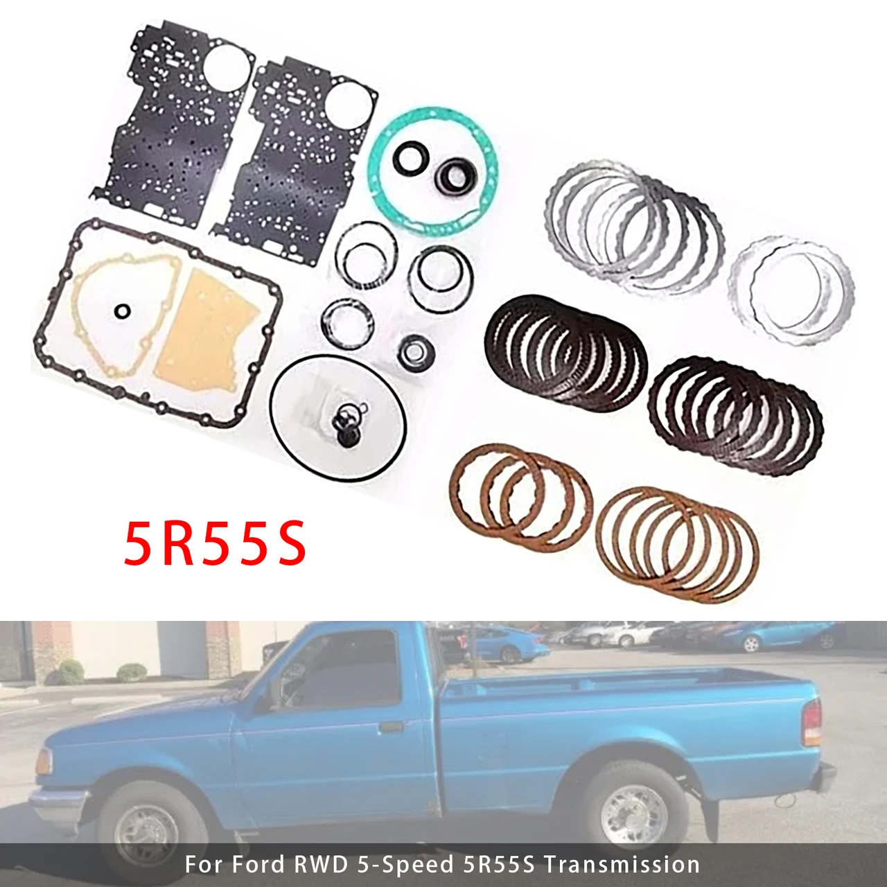 5R55S Auto Transmission Rebuild Kit Overhaul Clutch Plate For Ford RWD 5-Speed