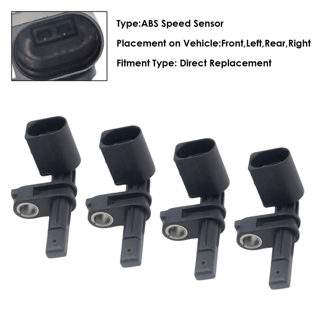 2006-2015 Audi Q7 4LB 4×ABS Wheel Speed Sensor Front Rear Left Right Generic