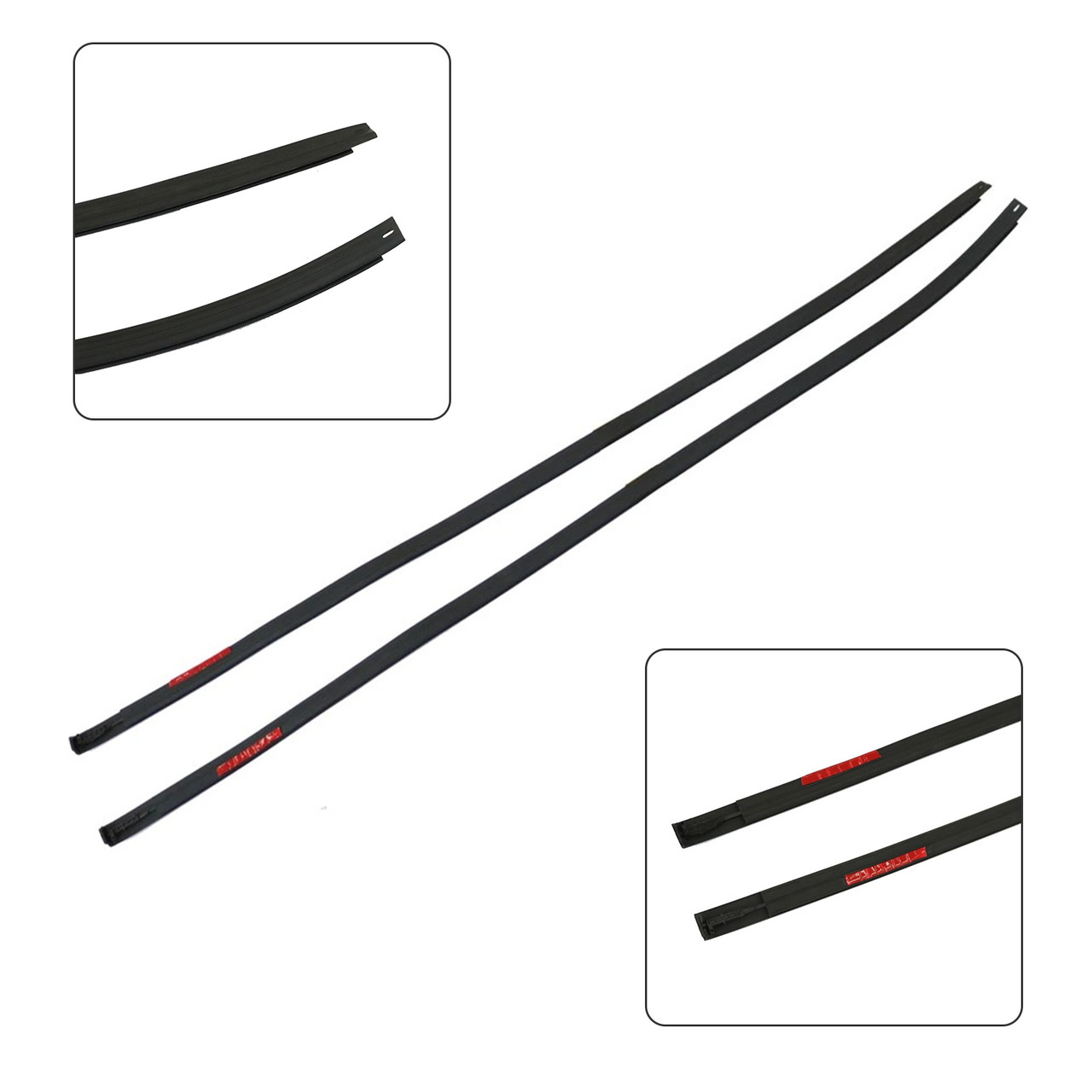 2007-2020 Toyota Tundra Double Cab 2PCS Roof Drip Molding Weatherstrips Generic