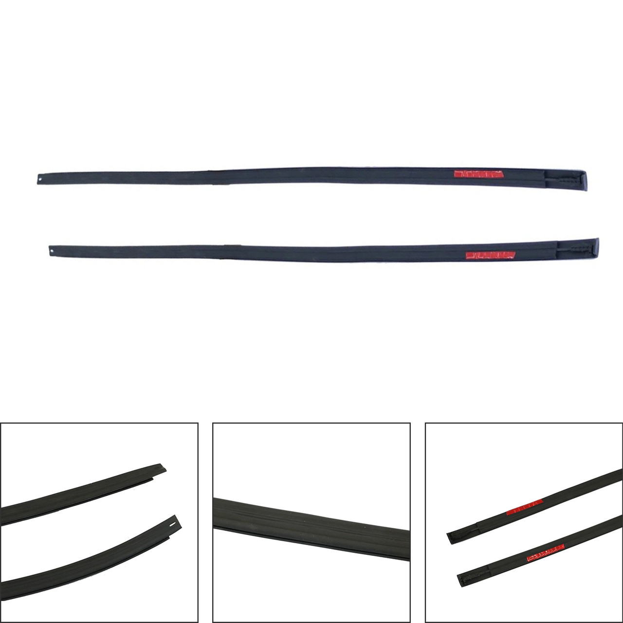 2007-2020 Toyota Tundra Double Cab 2PCS Roof Drip Molding Weatherstrips Generic