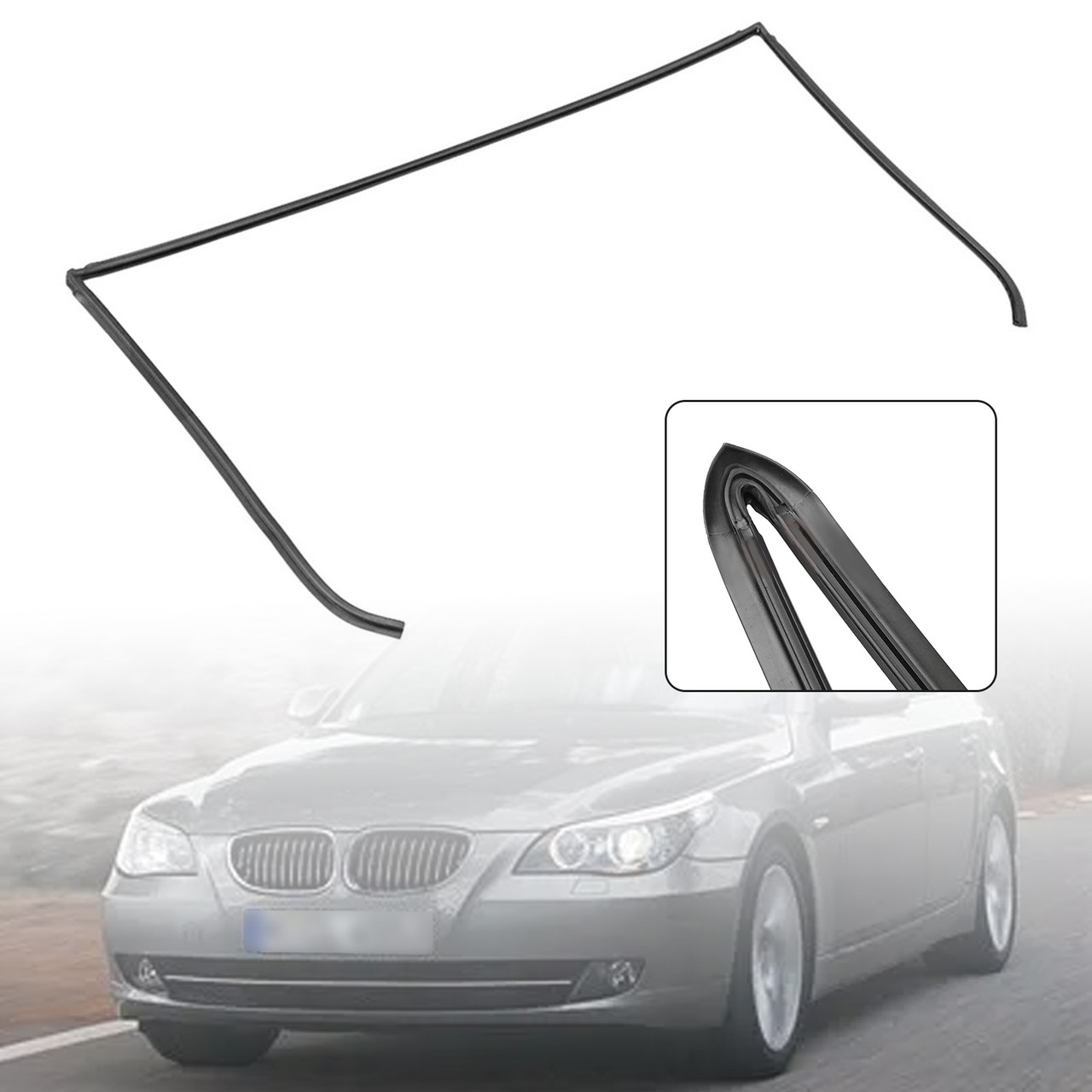 2004-2010 BMW E60 5 Series 525i 530i 528i Rear Window Upper Moulding Trim Seal 51317027916 Generic