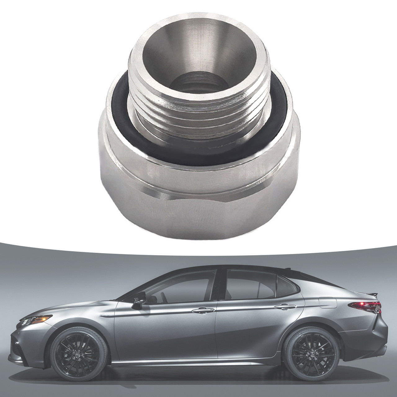 Thread Size Oil Drain Valve Adapter Silver A-211 27mm-2.0